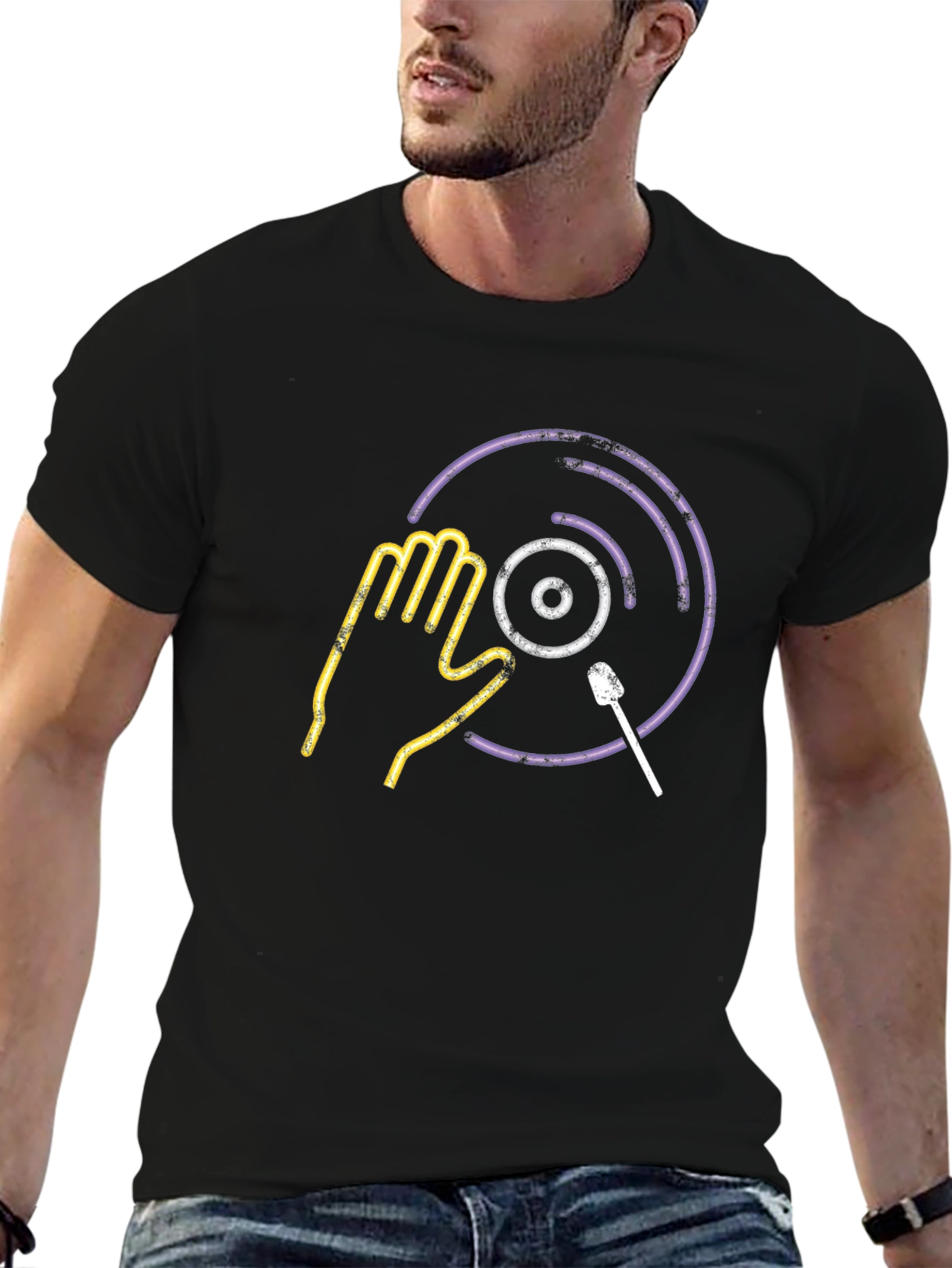 DJ Vinyl Record Graphic Tee