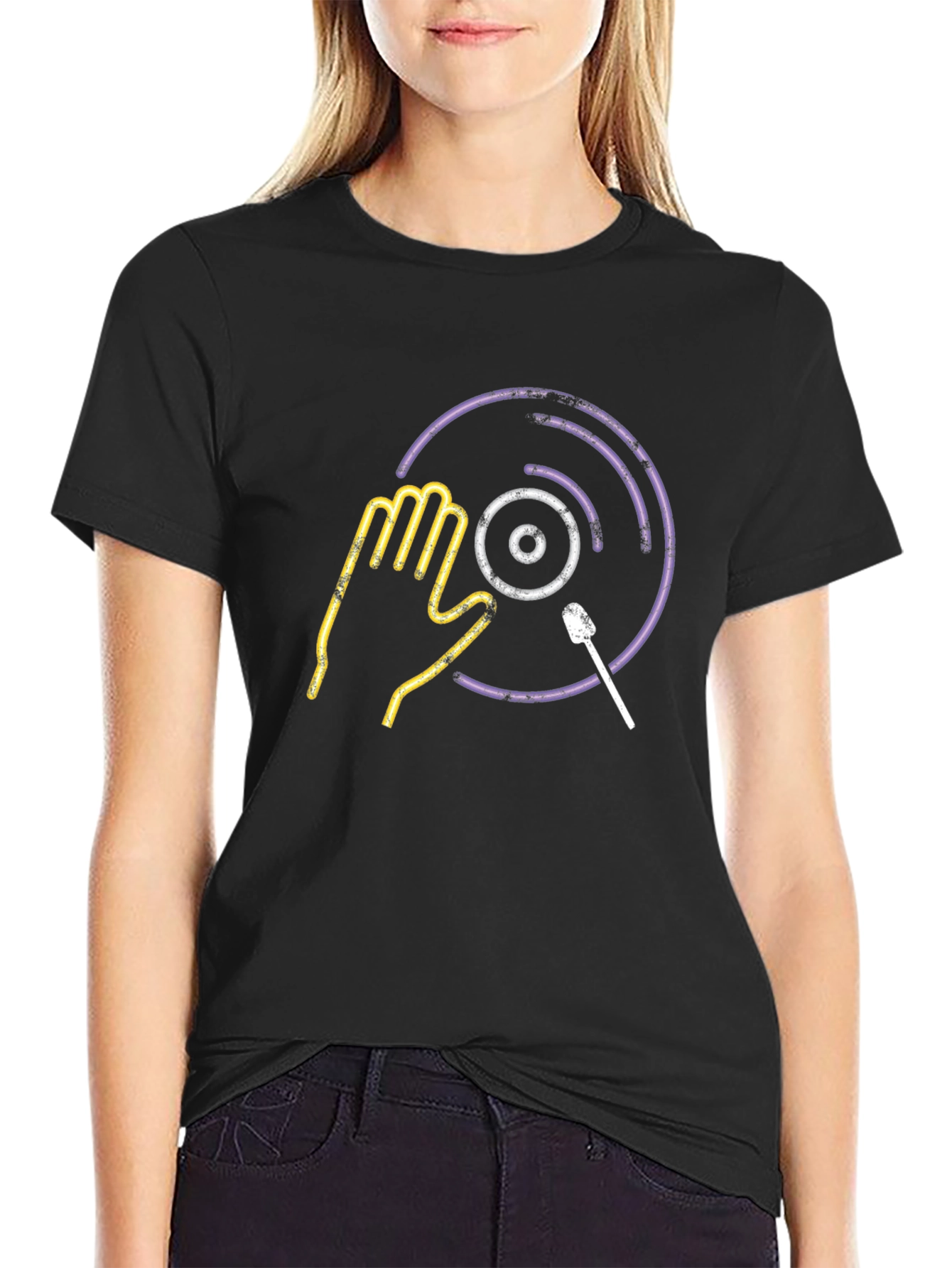 DJ Vinyl Record Graphic Tee
