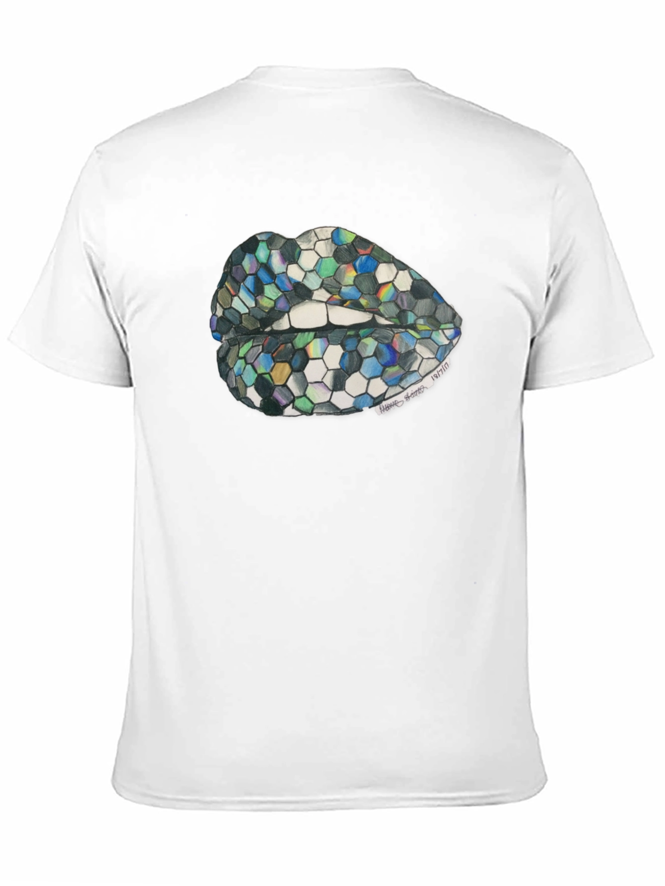 Geometric Lips Graphic T-Shirt - Unisex