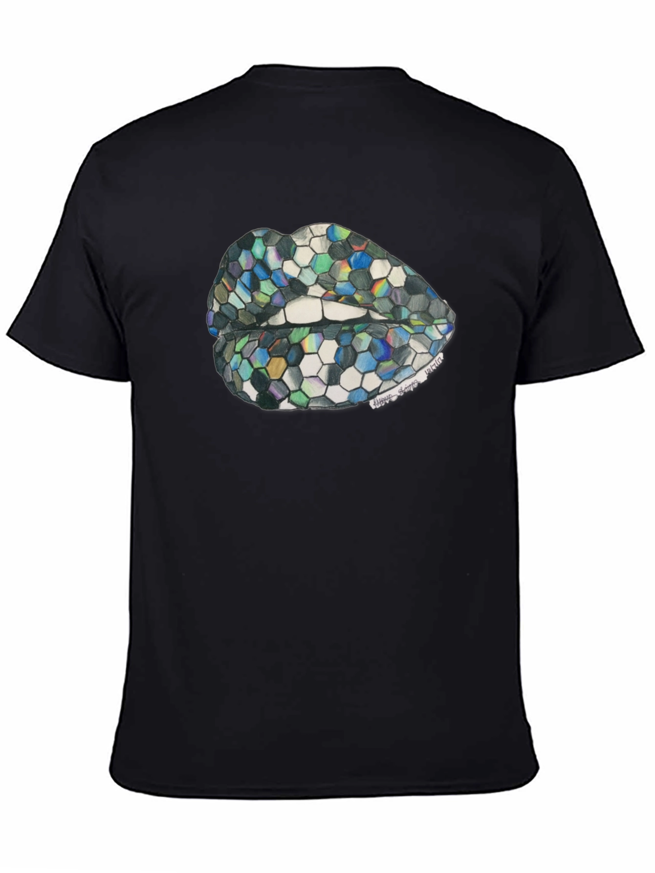 Geometric Lips Graphic T-Shirt - Unisex