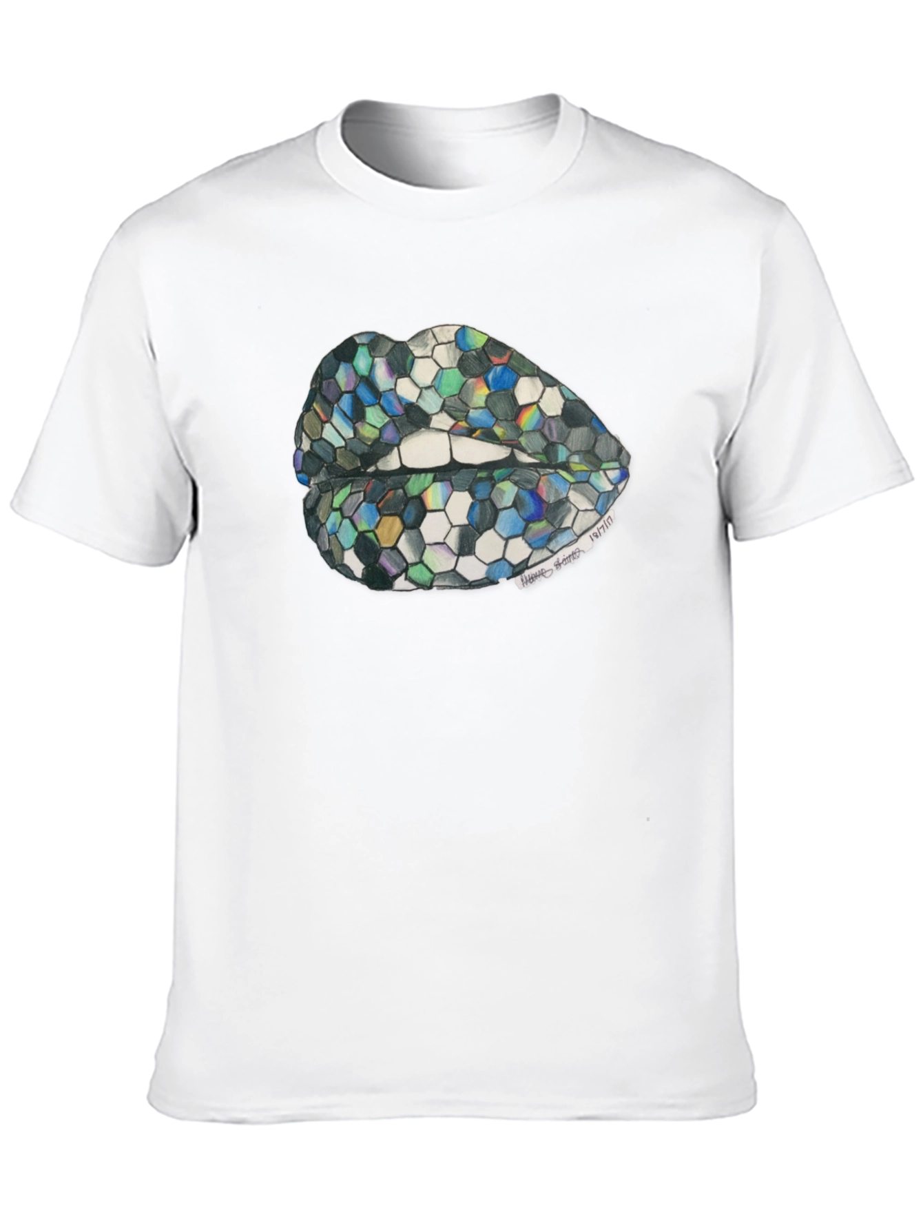 Geometric Lips Graphic T-Shirt - Unisex
