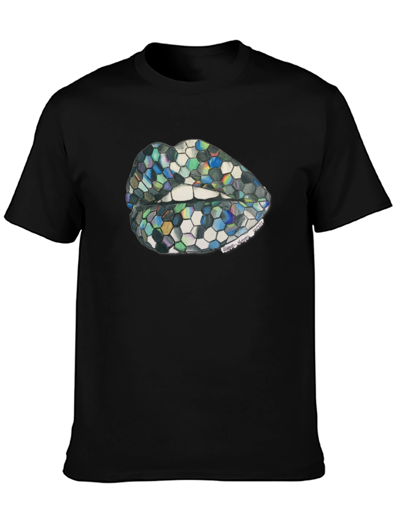 Geometric Lips Graphic T-Shirt - Unisex