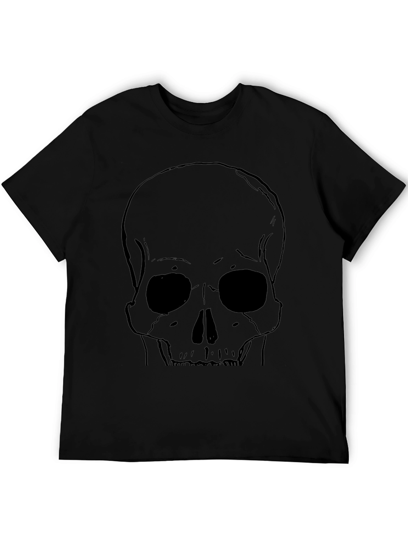 Black Skull Graphic Tee - Edgy Style