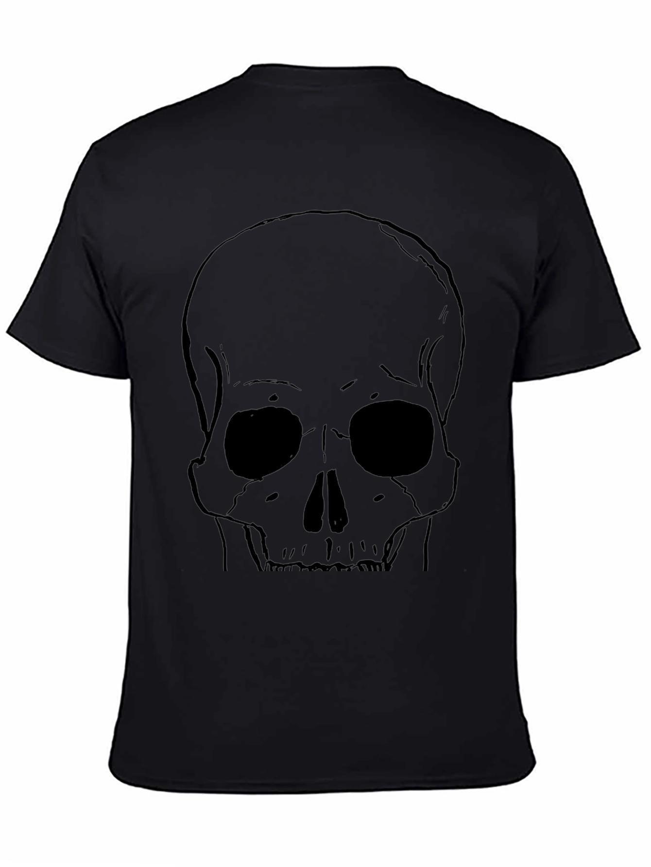 Black Skull Graphic Tee - Edgy Style