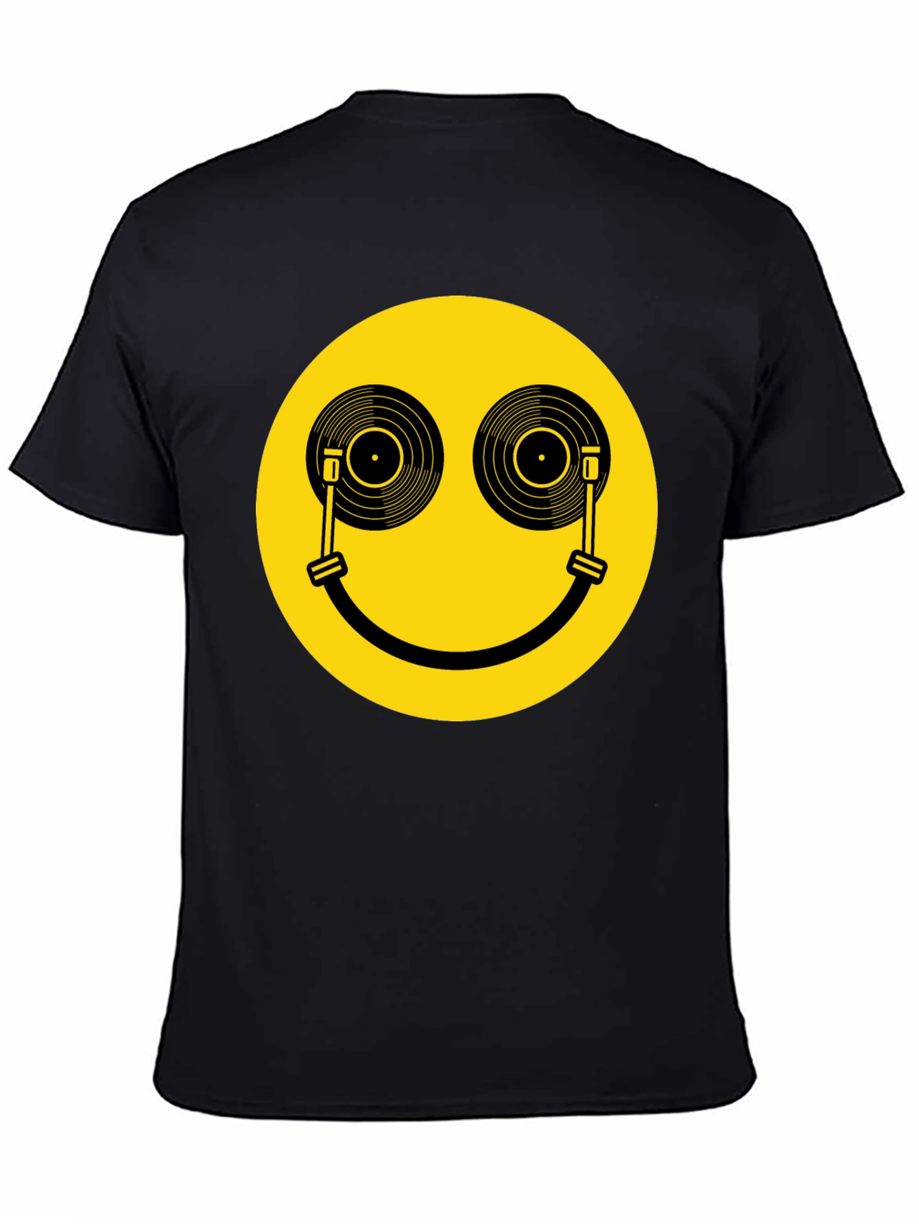 DJ Smiley Face T-Shirt - Black Music Lover Tee