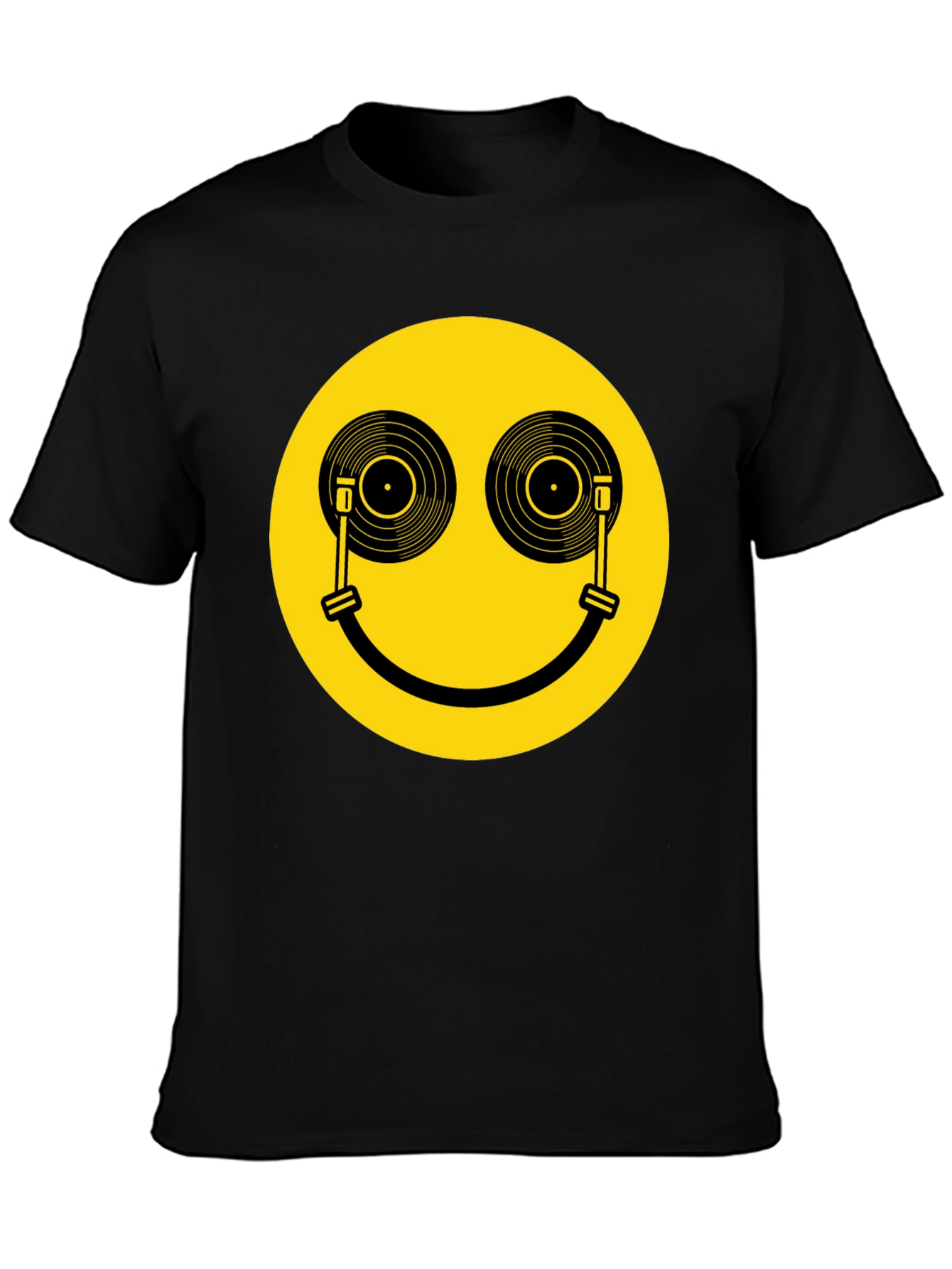 DJ Smiley Face T-Shirt - Black Music Lover Tee