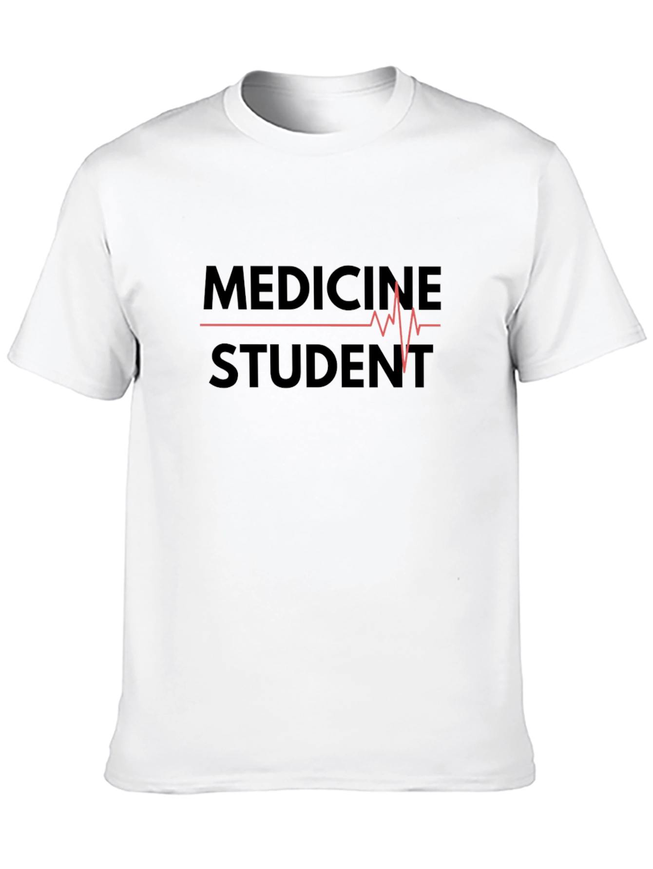 Medicine Student ECG Black T-Shirt