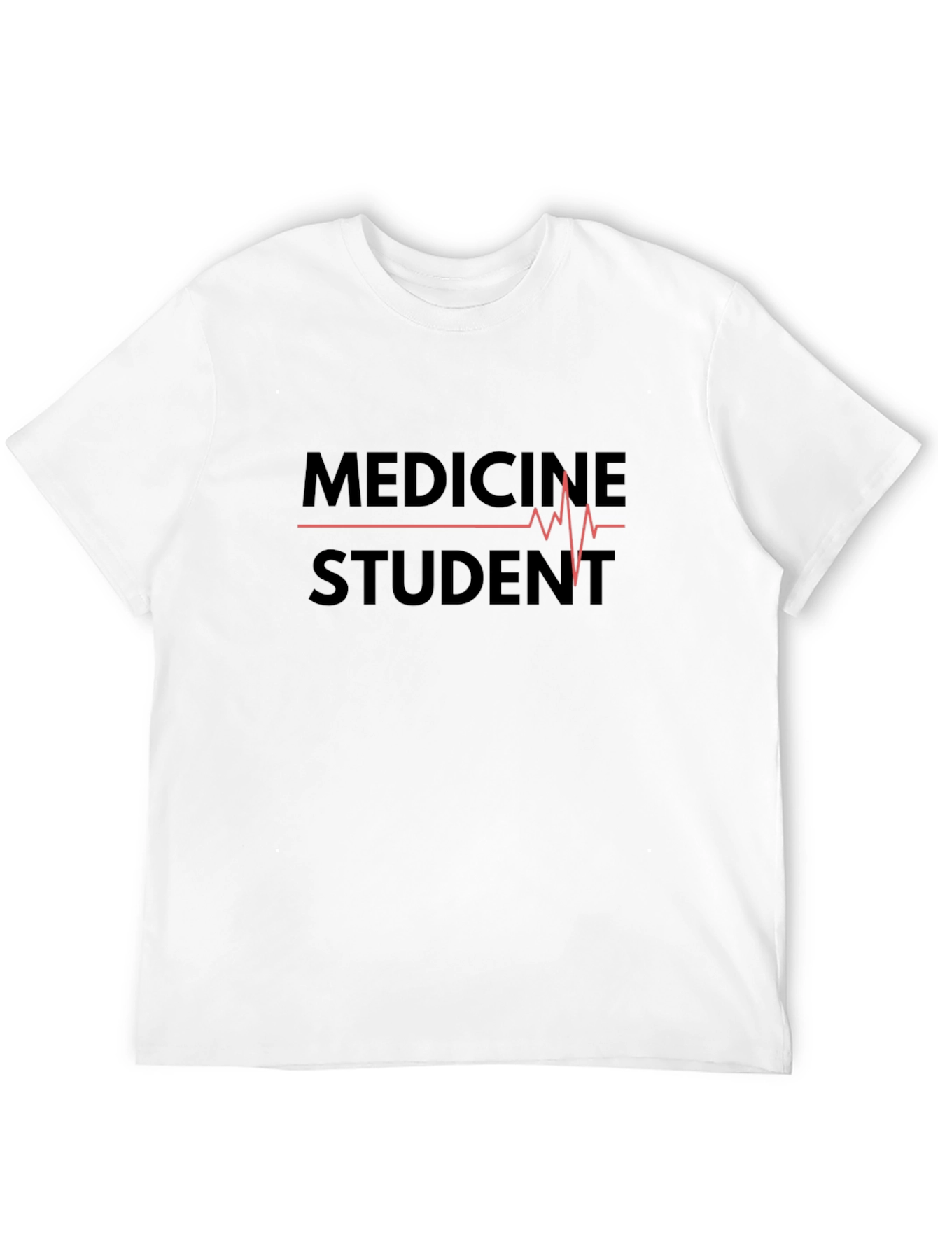 Medicine Student ECG Black T-Shirt