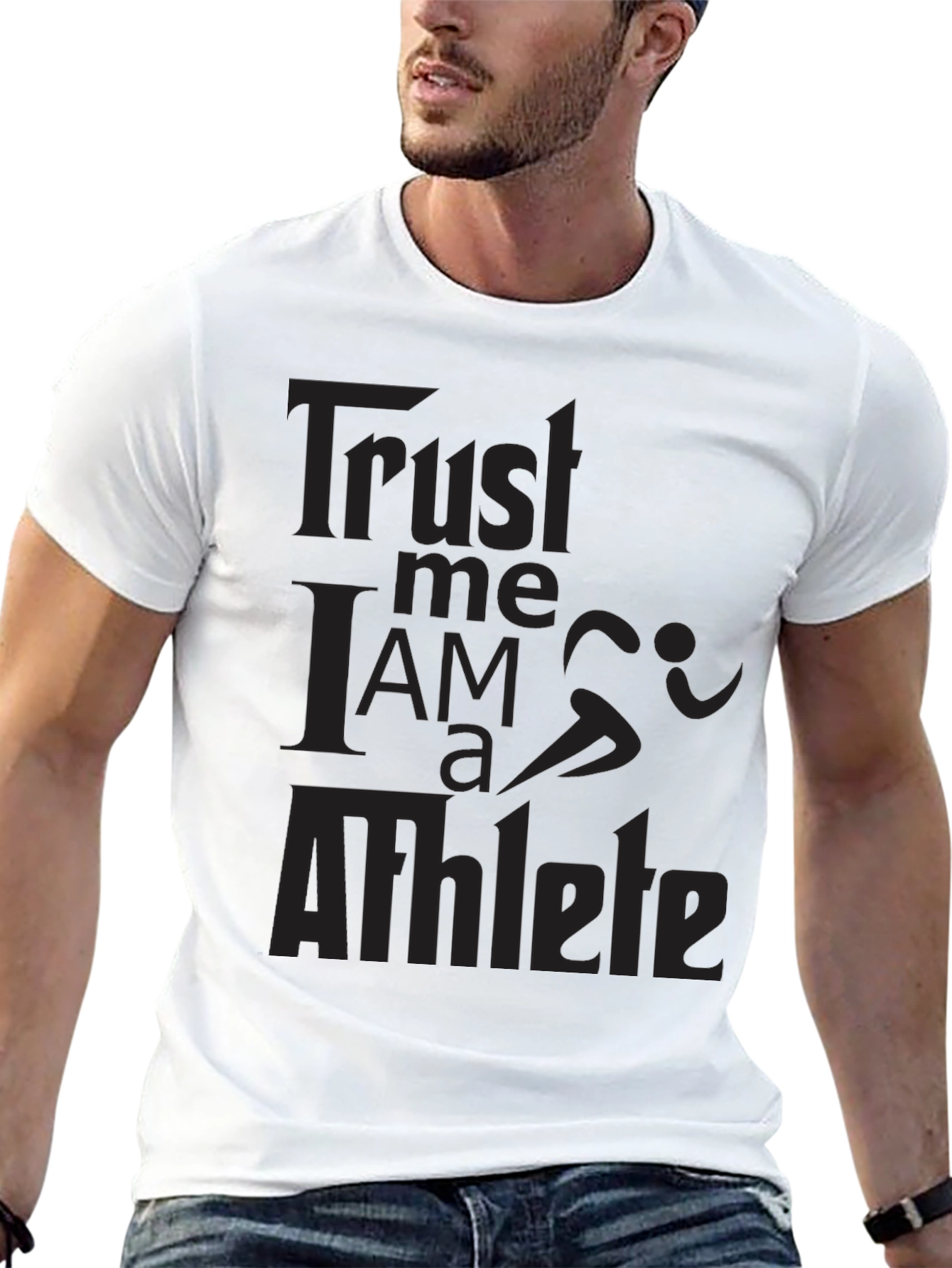 Trust Me I Am an Athlete T-Shirt Black Tee