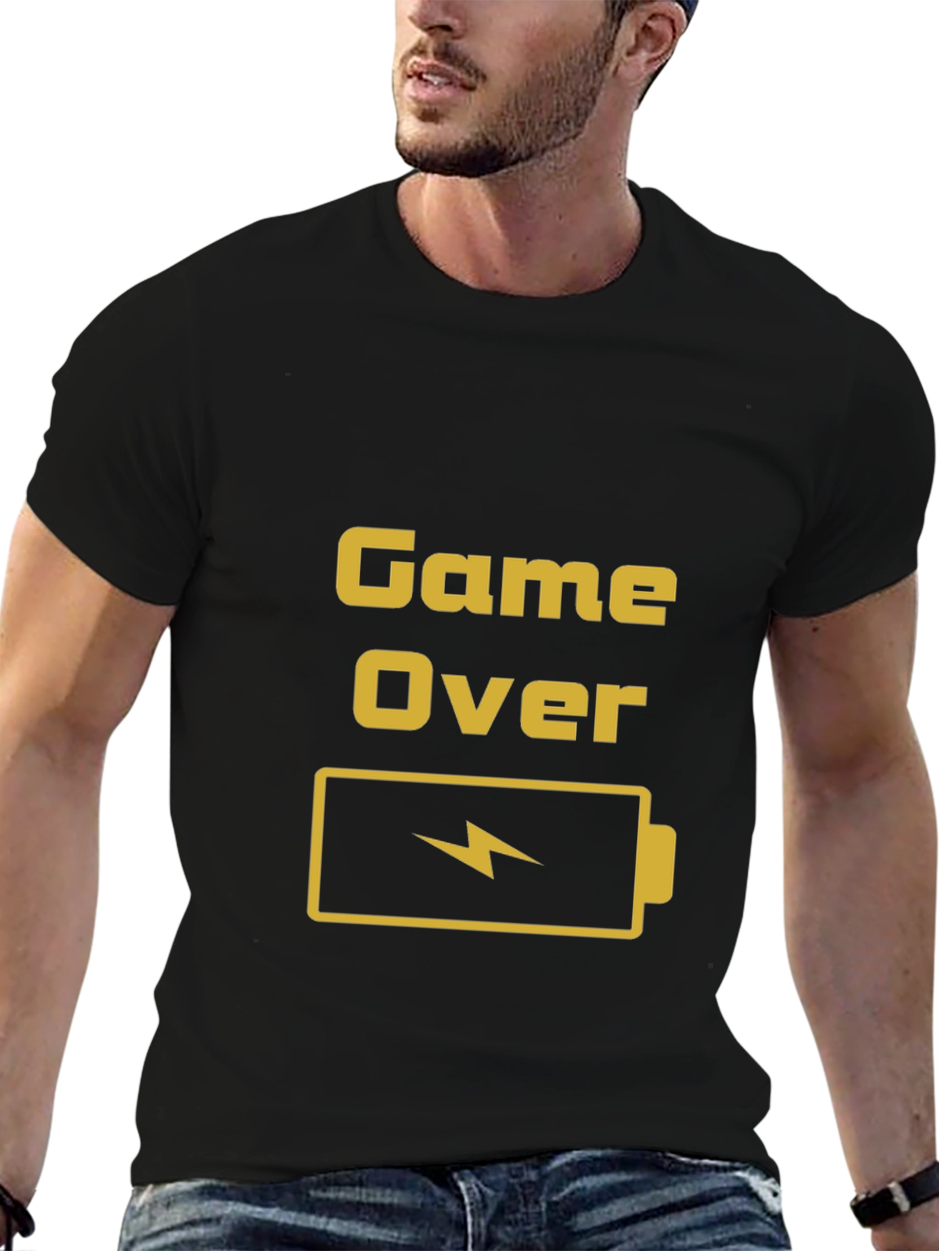 Game Over Battery T-Shirt - Gamer Style