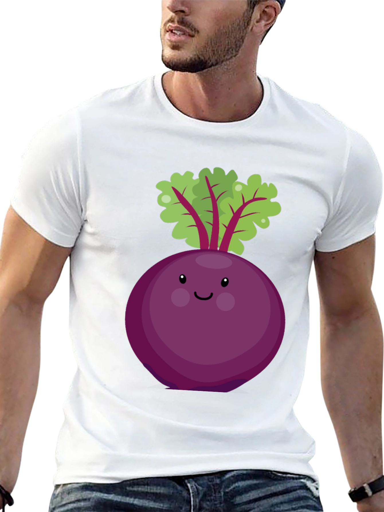 Cute Beet Graphic Tee - Unisex Black T-Shirt