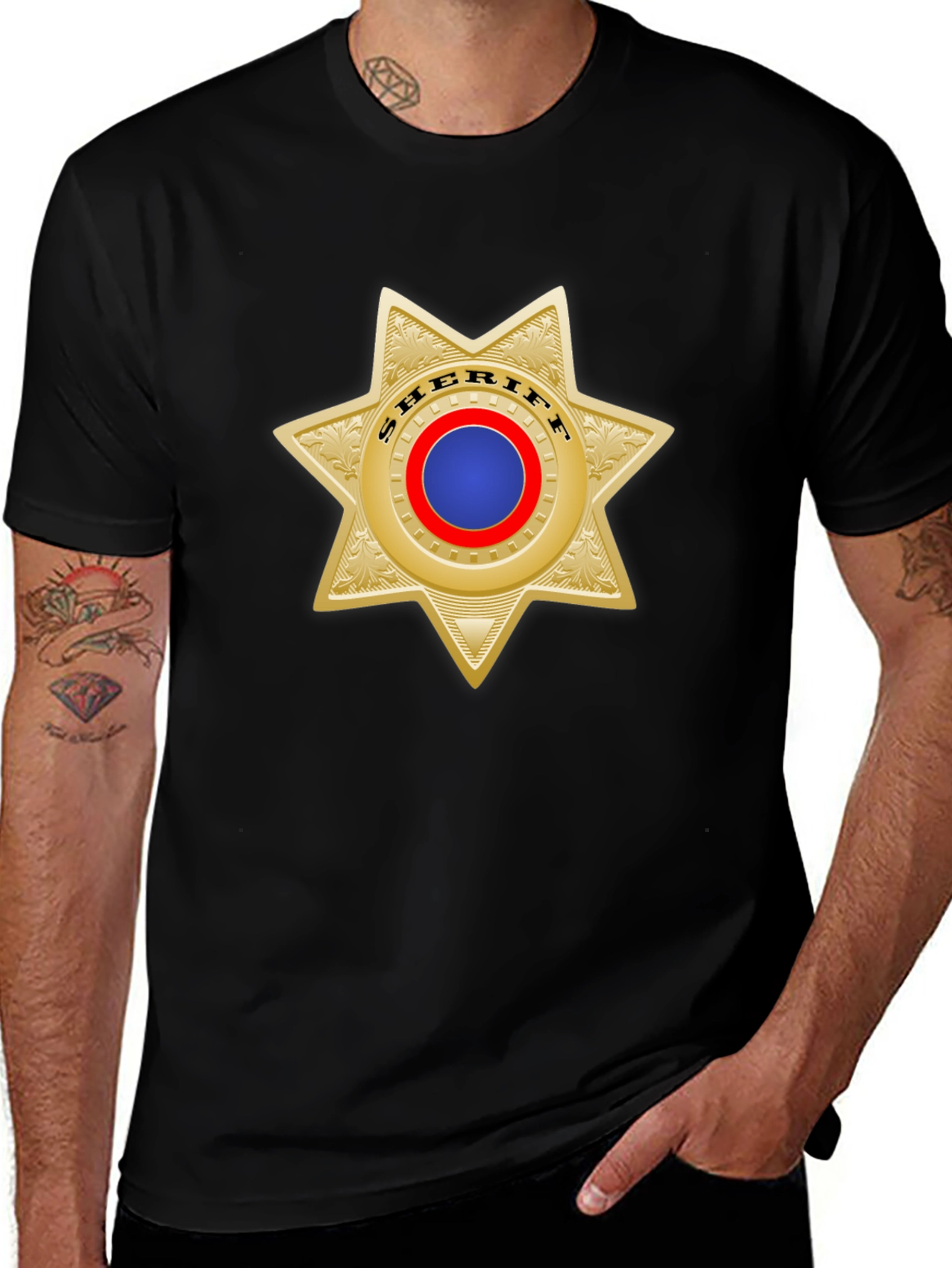 Sheriff Star Badge T-Shirt - Classic Western Style