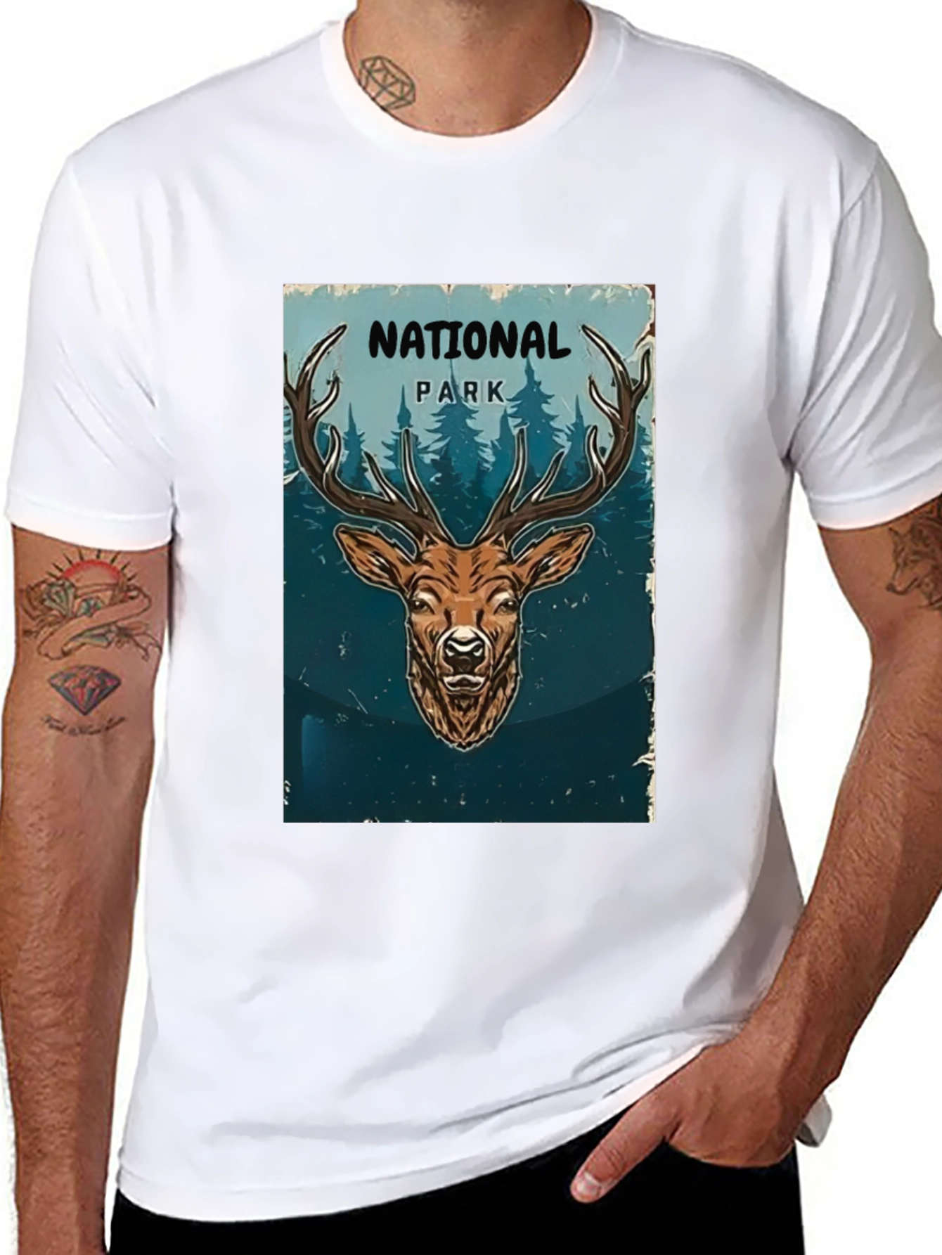National Park Deer Graphic T-Shirt