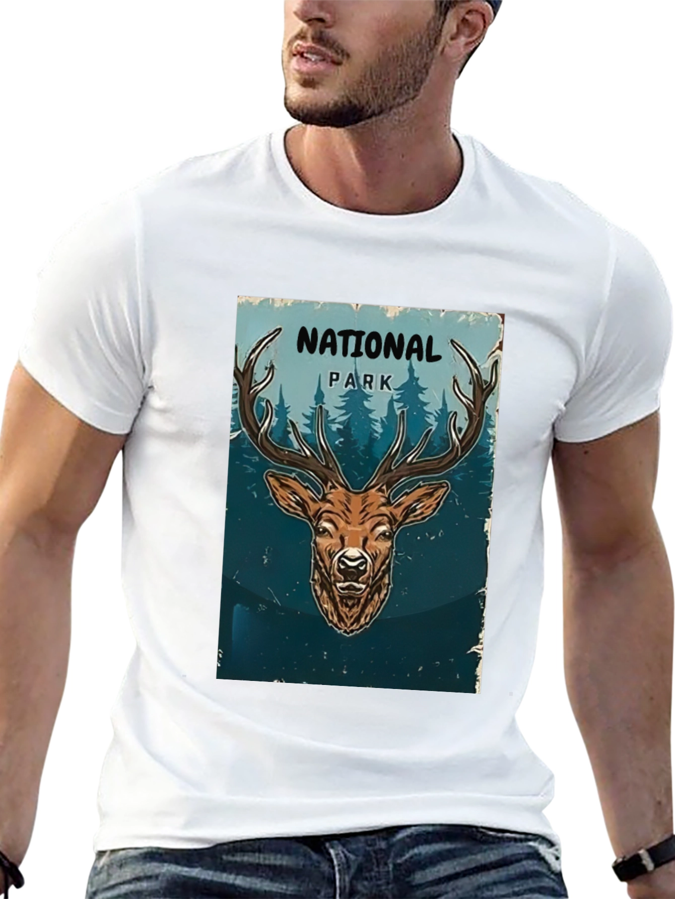 National Park Deer Graphic T-Shirt