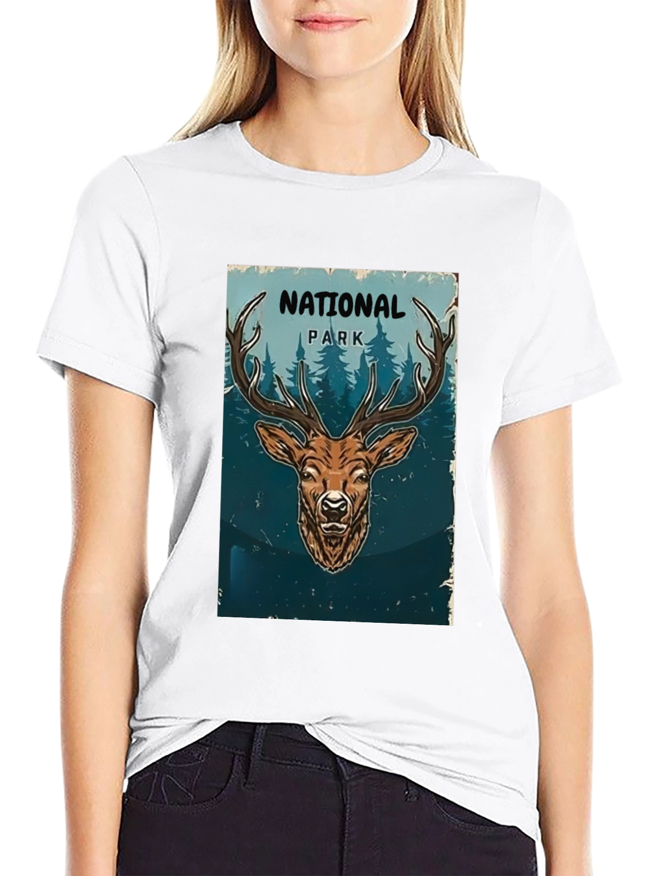 National Park Deer Graphic T-Shirt