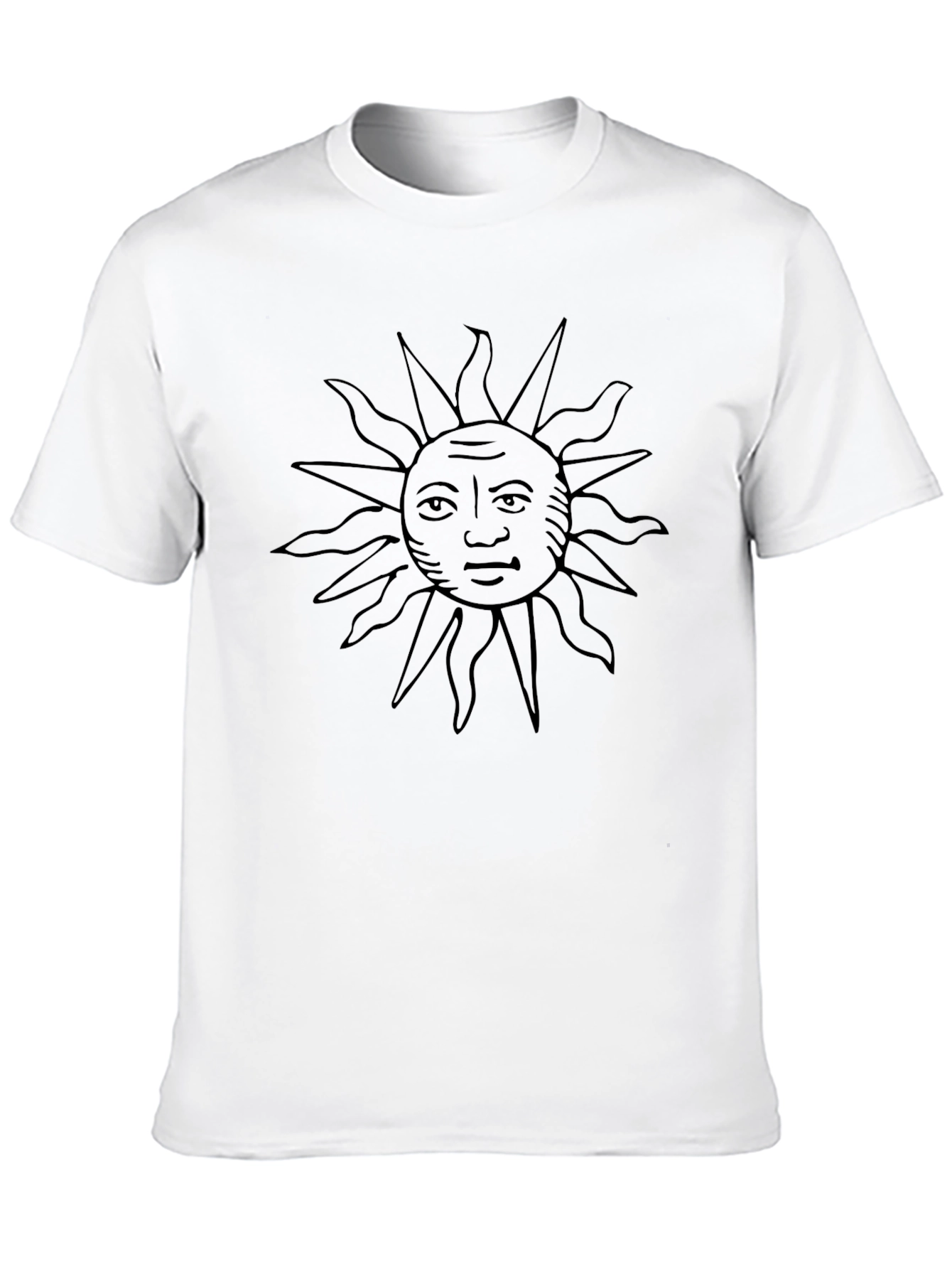Sun Face Graphic Black T-Shirt