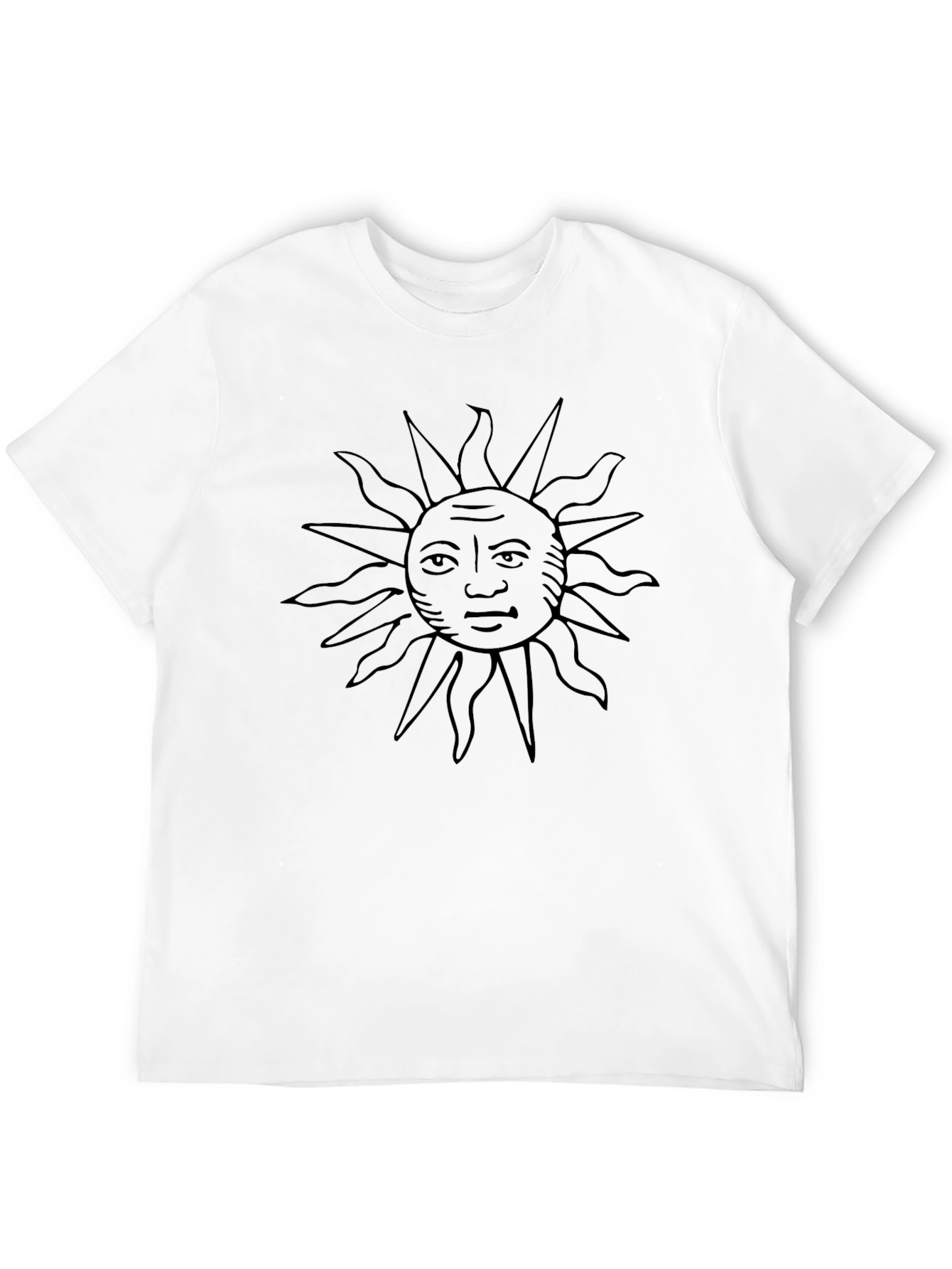 Sun Face Graphic Black T-Shirt