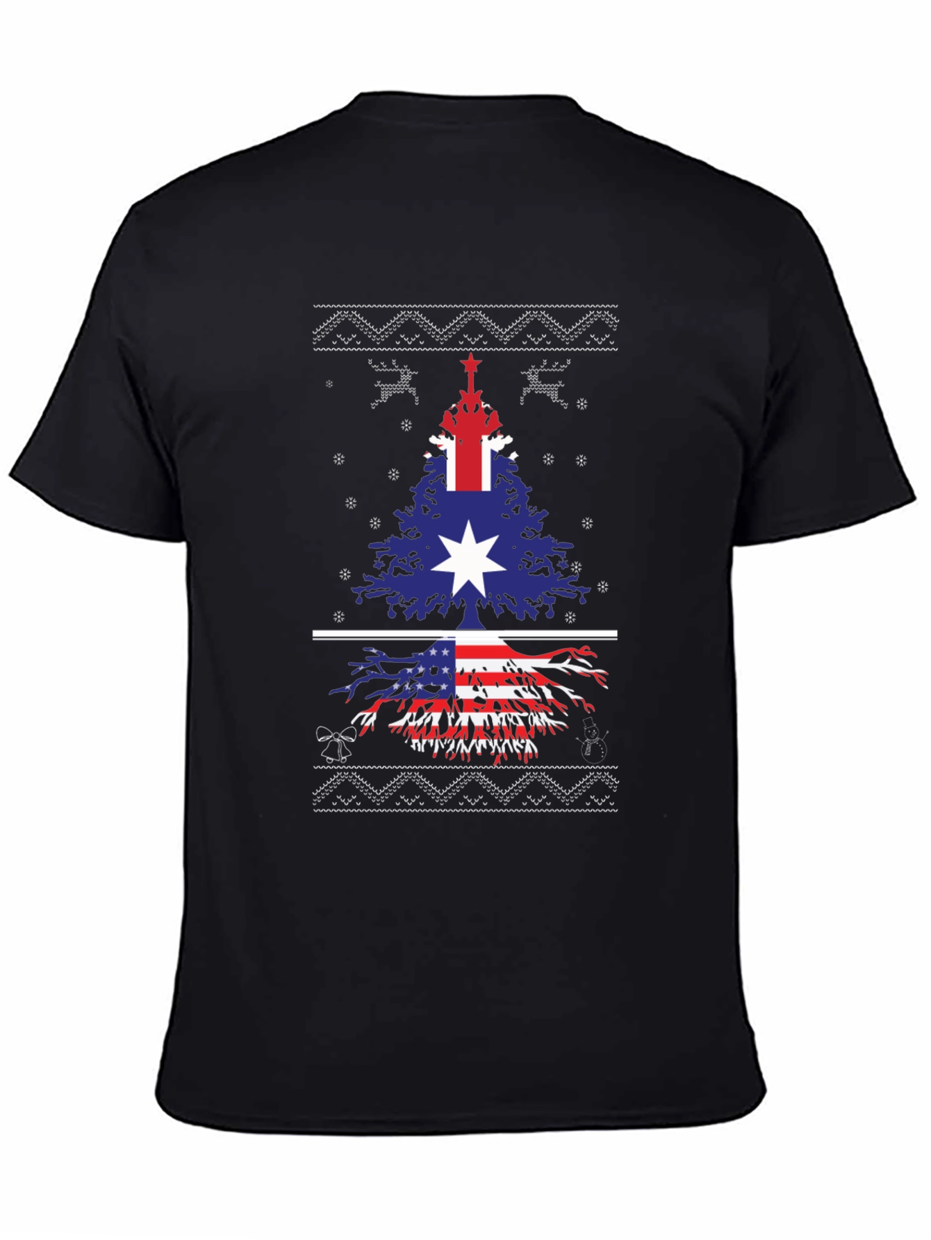 Festive Dual Flag Tree Graphic Tee