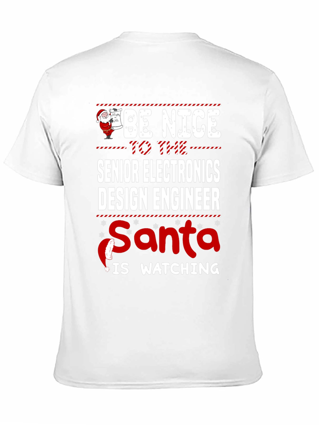 Senior Electronics Design Engineer Santa Watching T-Shirt