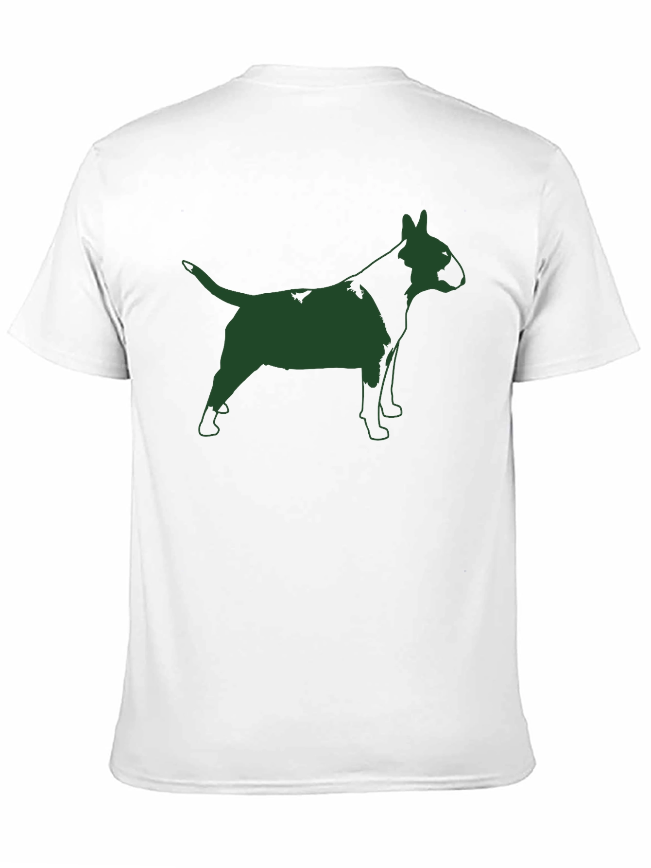 Bull Terrier Silhouette Graphic Tee - Black Cotton