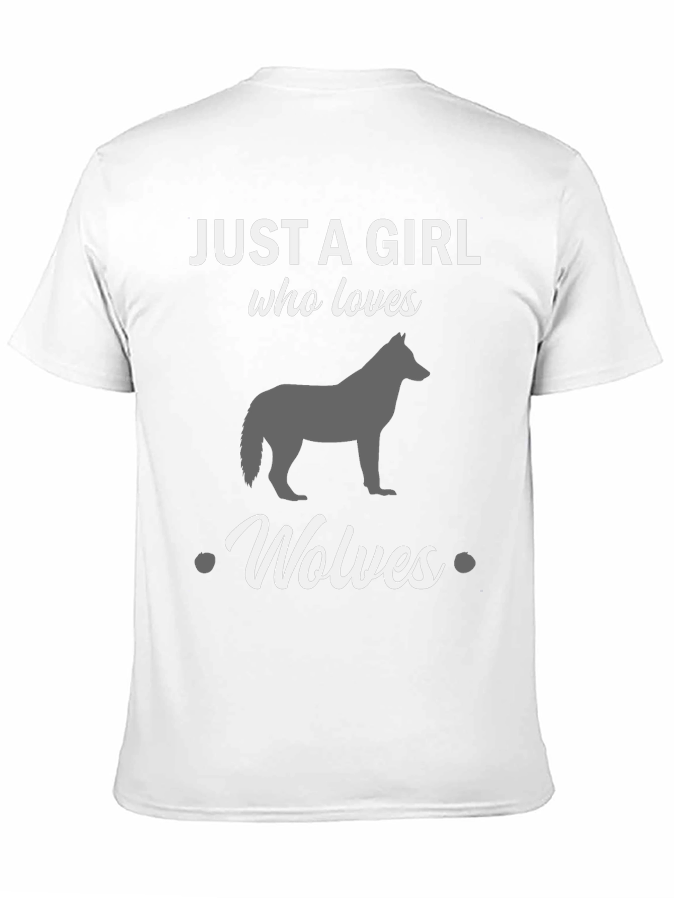 Just a Girl Who Loves Wolves Black T-Shirt