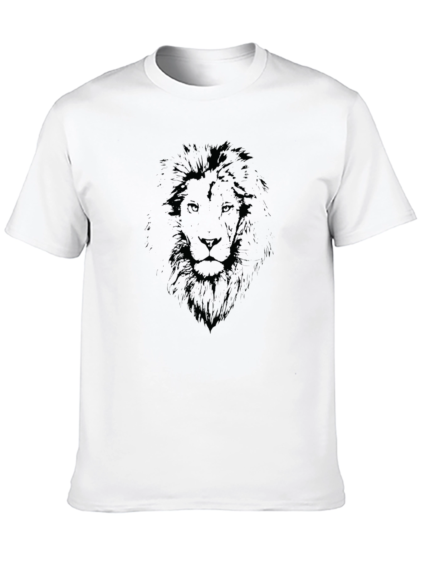 Lion Graphic Black T-Shirt - Mens Casual Wear