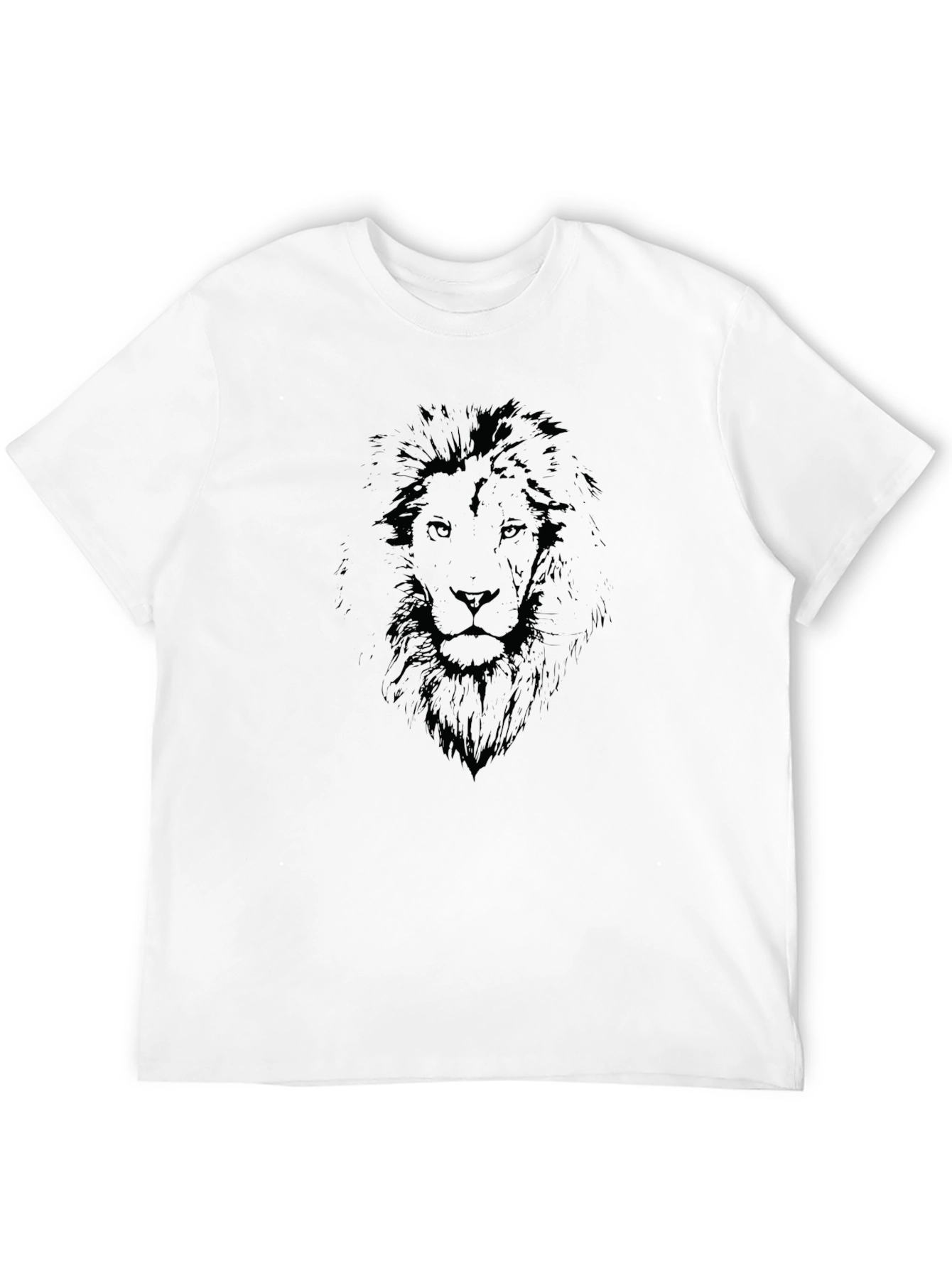 Lion Graphic Black T-Shirt - Mens Casual Wear