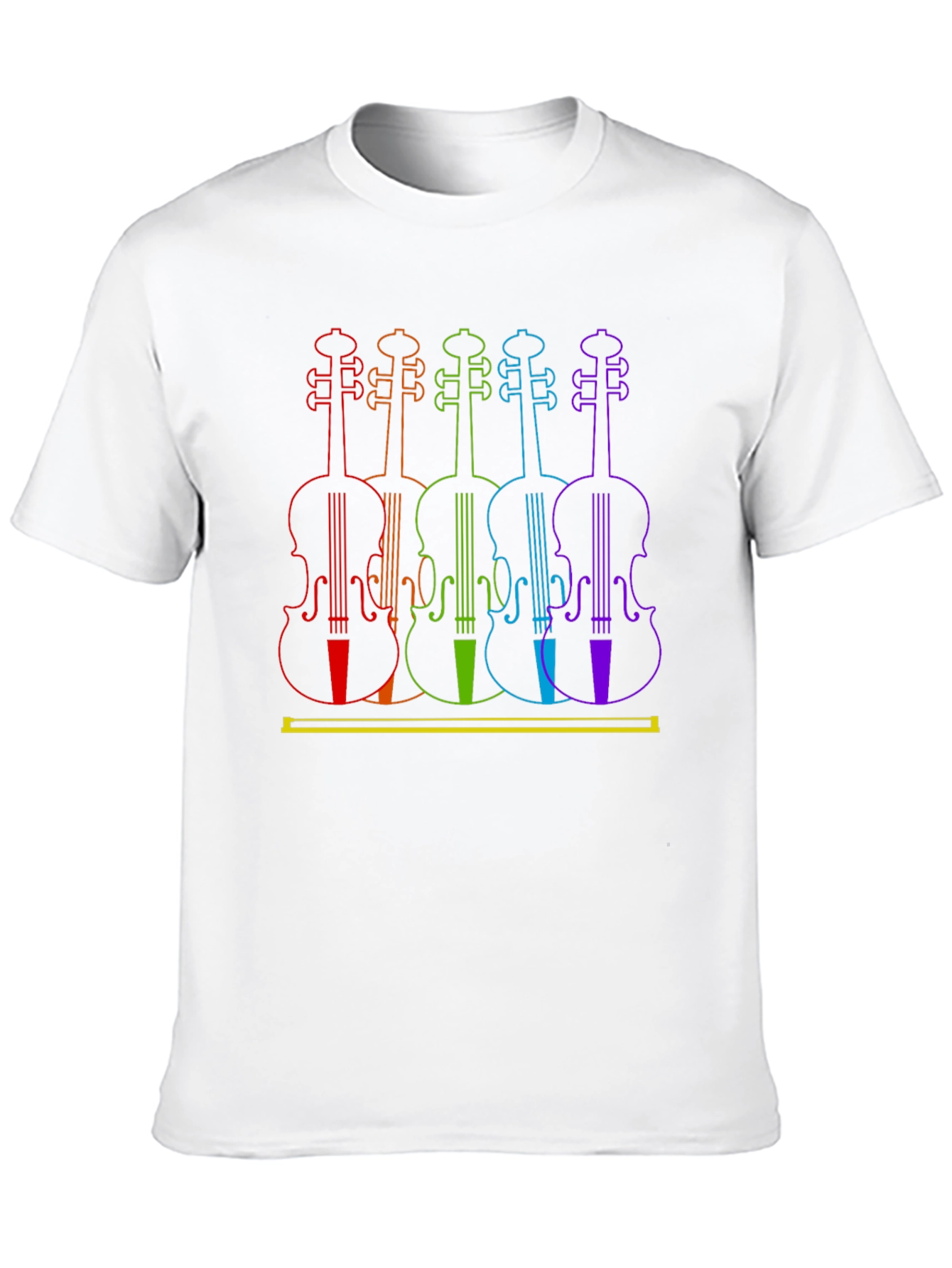 Rainbow Violin T-Shirt - Musical Art Tee