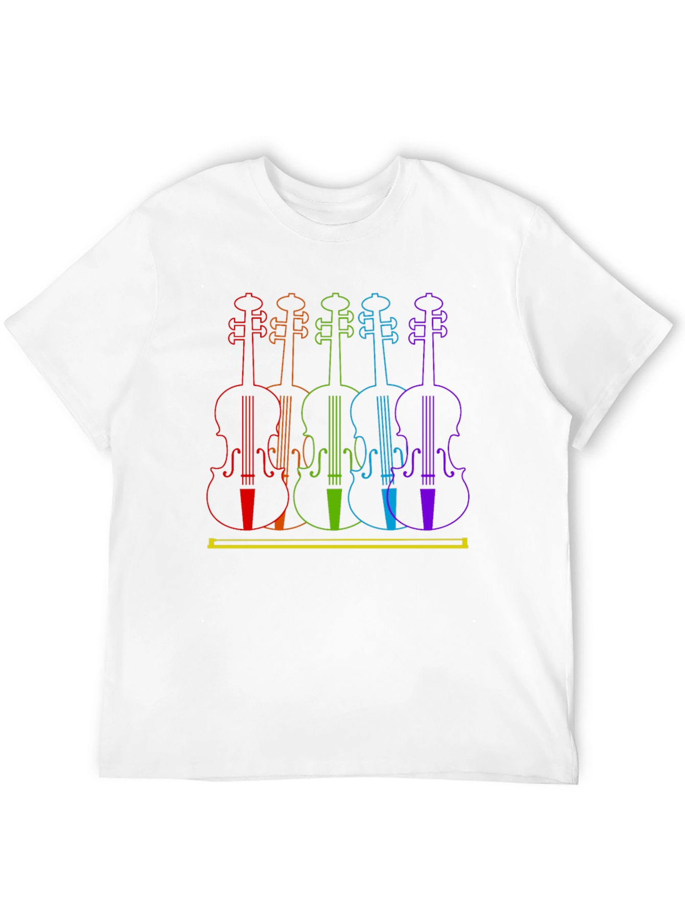 Rainbow Violin T-Shirt - Musical Art Tee