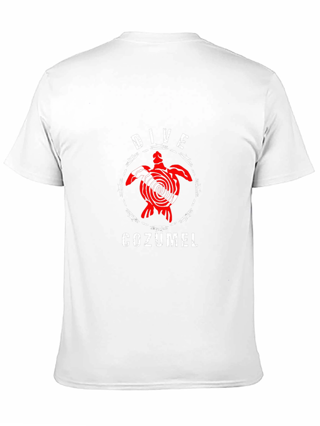 Dive Cozumel Black T-Shirt - Turtle Design