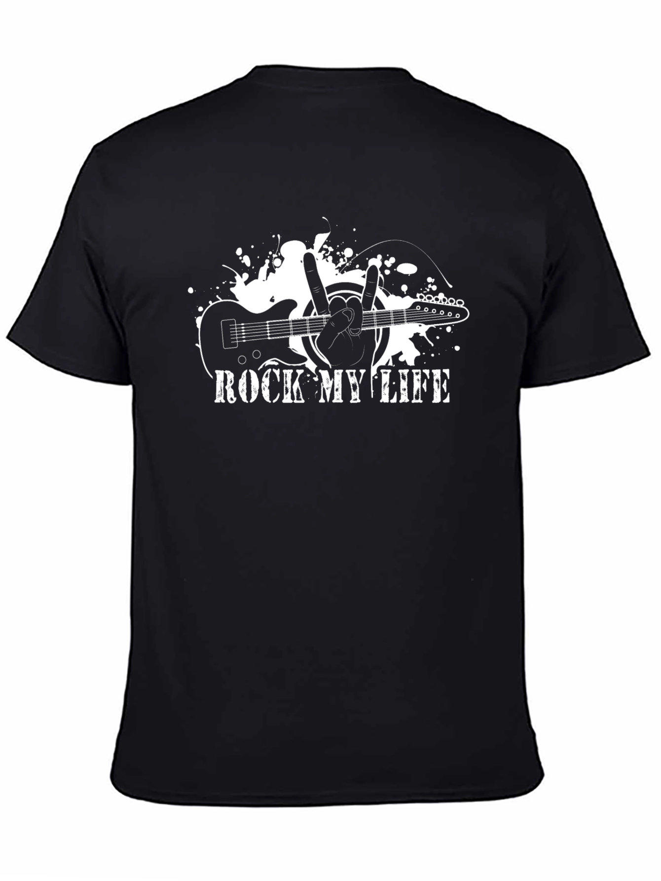 Rock My Life Black Graphic T-Shirt