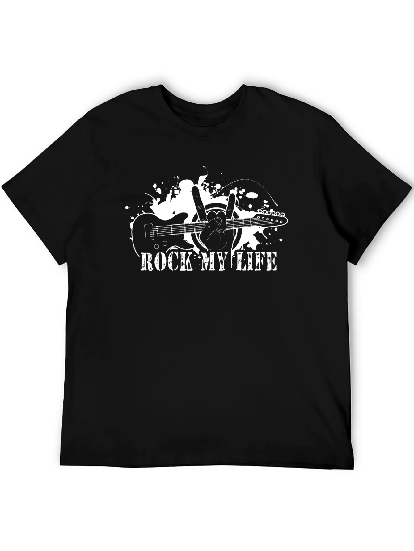 Rock My Life Black Graphic T-Shirt