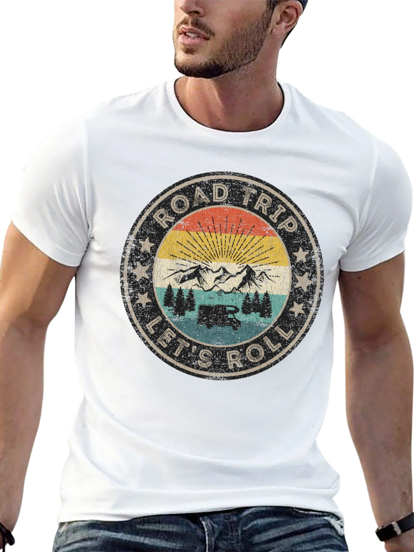 Road Trip Lets Roll Graphic Tee