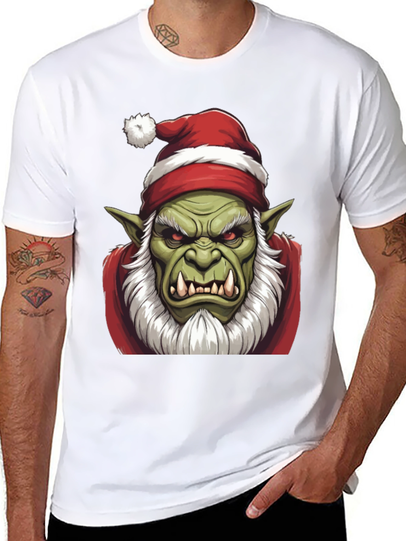 Festive Orc T-Shirt - Holiday Grump