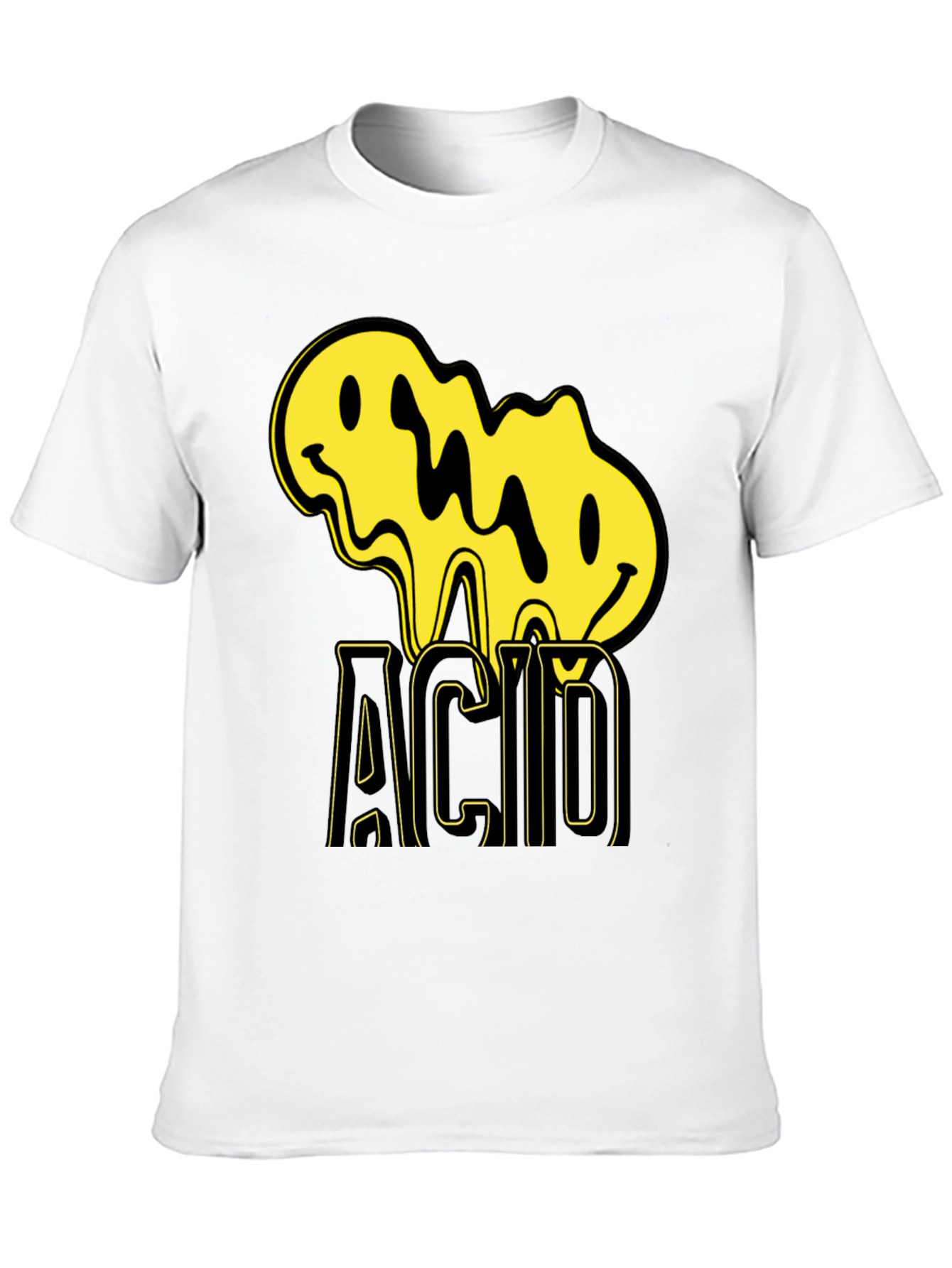 Acid Smiley Face Black T-Shirt
