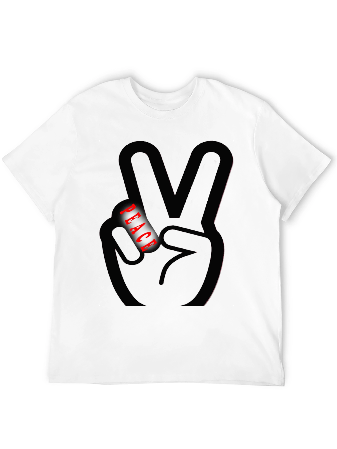 Peace Sign Graphic Tee - Black