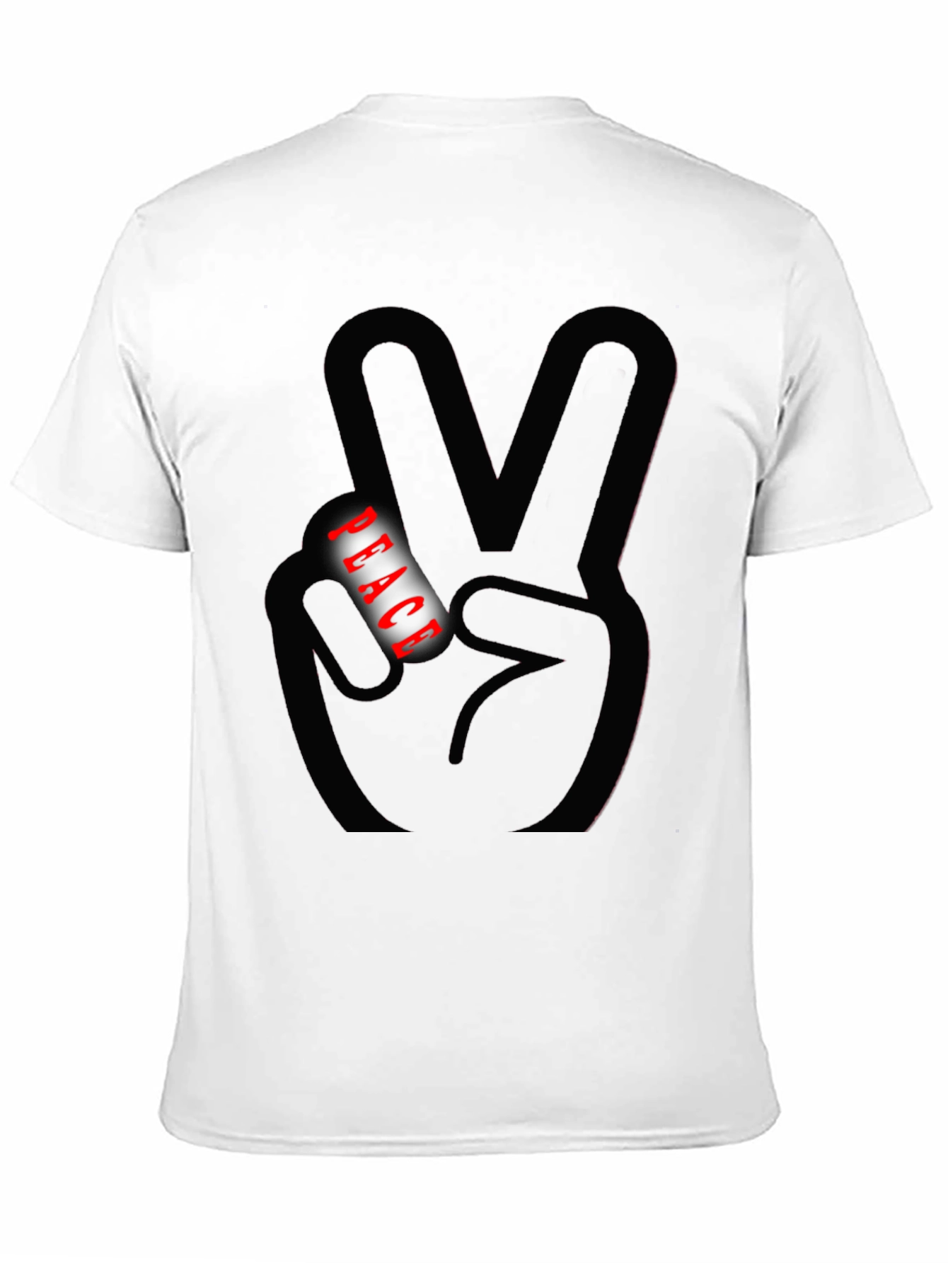 Peace Sign Graphic Tee - Black