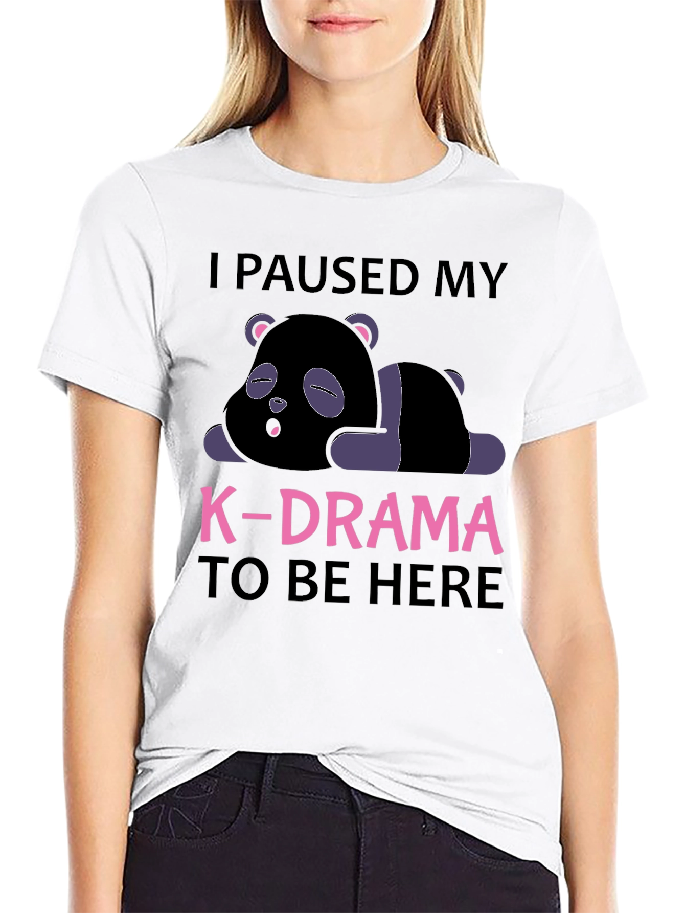 K-Drama Pause T-Shirt - Comfy Panda Tee