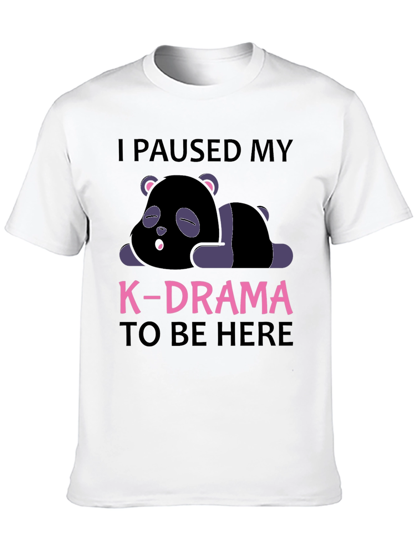 K-Drama Pause T-Shirt - Comfy Panda Tee