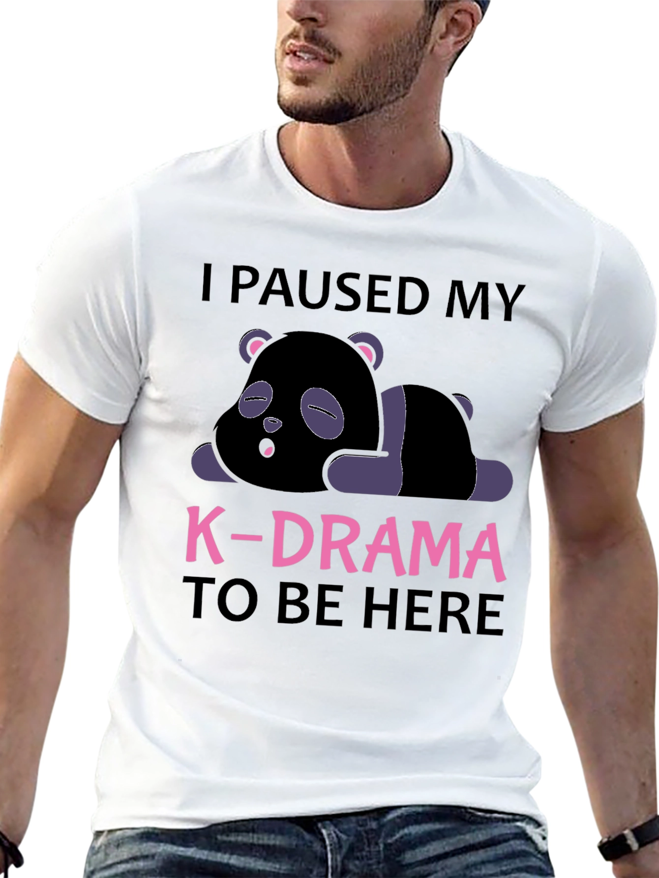 K-Drama Pause T-Shirt - Comfy Panda Tee