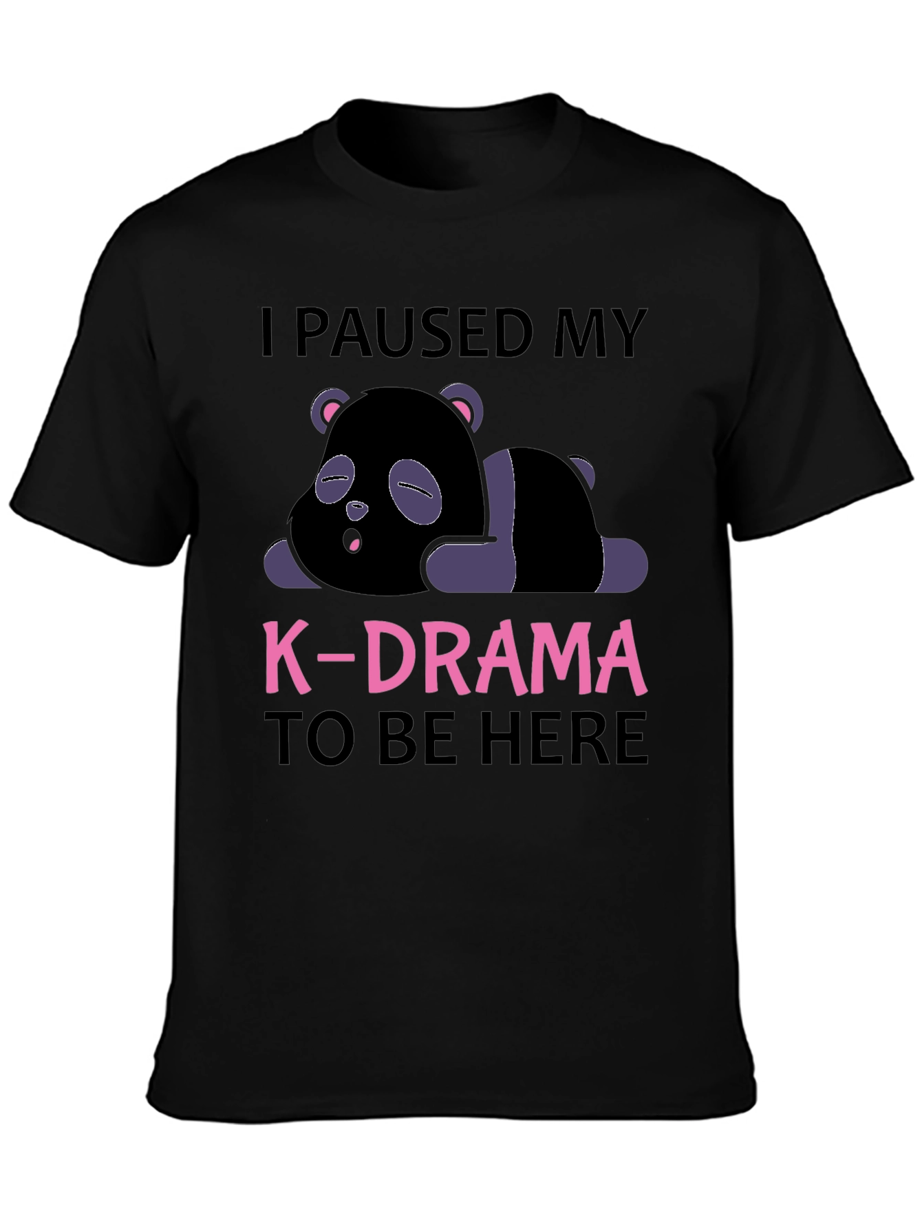 K-Drama Pause T-Shirt - Comfy Panda Tee