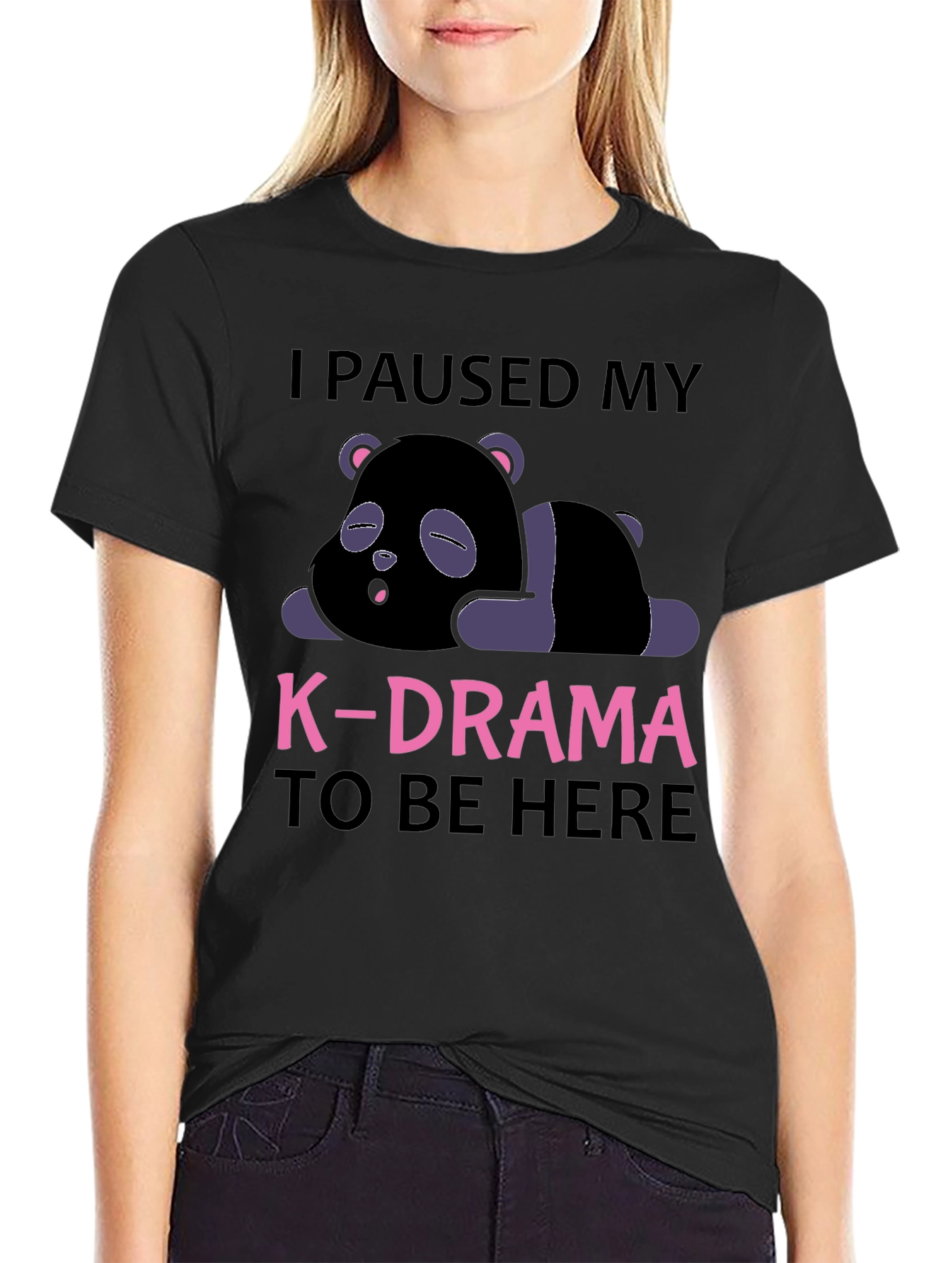 K-Drama Pause T-Shirt - Comfy Panda Tee