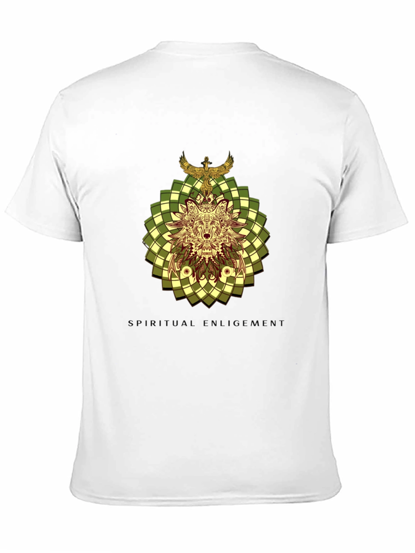 Wolf and Eagle Graphic Print Tee