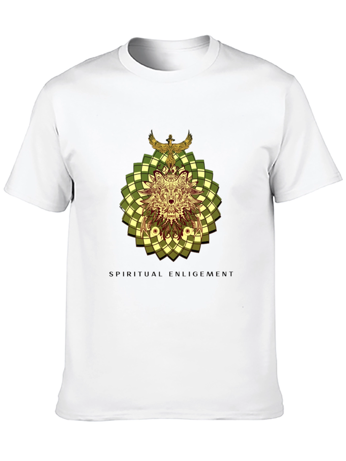 Wolf and Eagle Graphic Print Tee