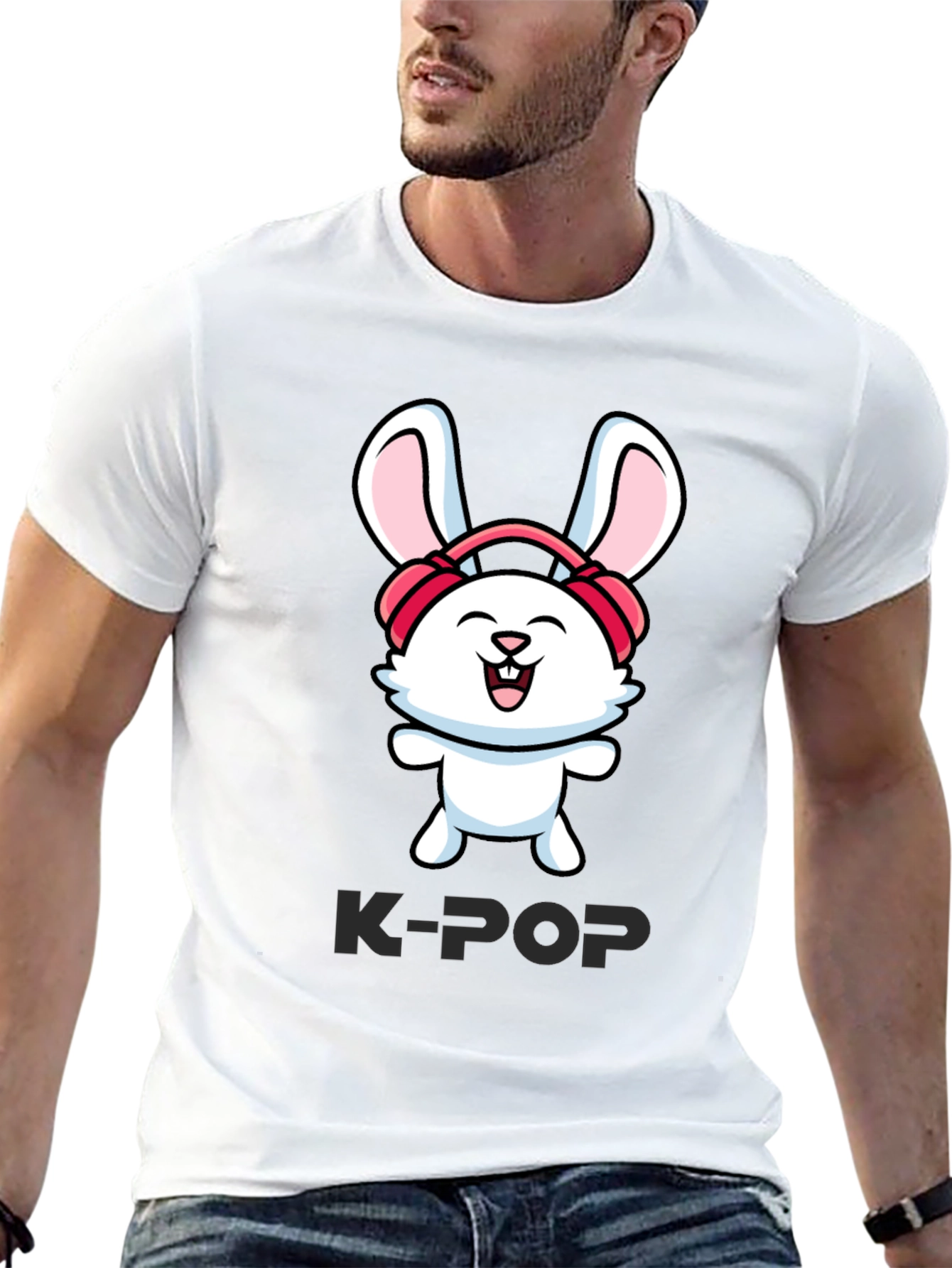 K-Pop Bunny Graphic Tee