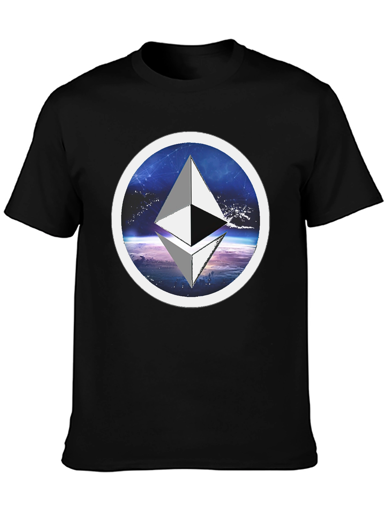 Ethereum Crypto T-Shirt - Space Circle Design
