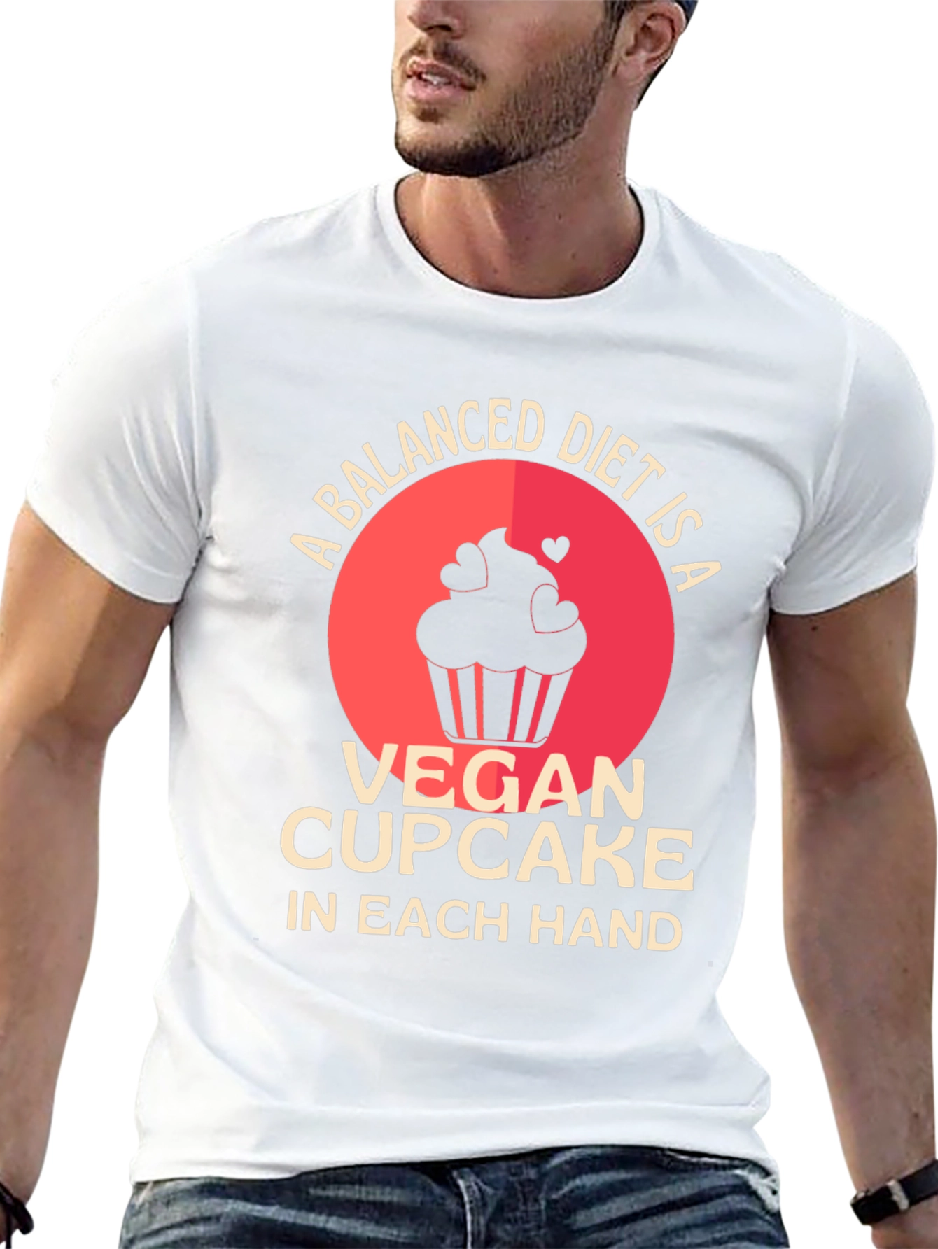 Vegan Cupcake Balanced Diet T-Shirt