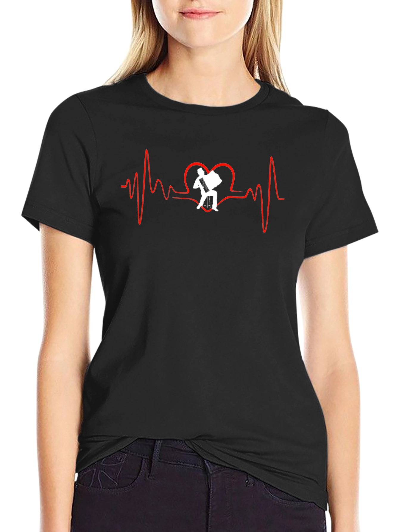 Accordion Heartbeat T-Shirt - Musician Tee