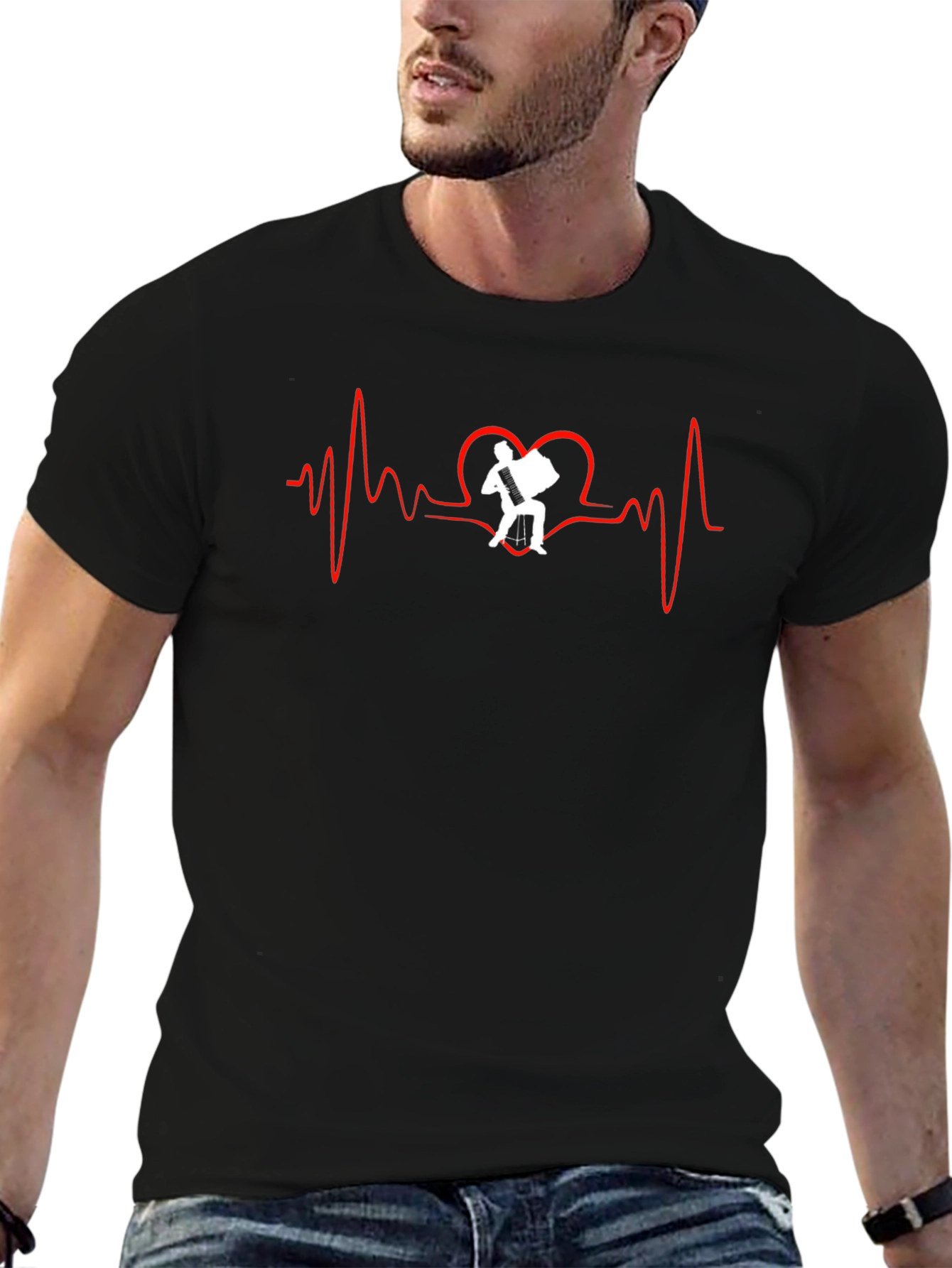 Accordion Heartbeat T-Shirt - Musician Tee