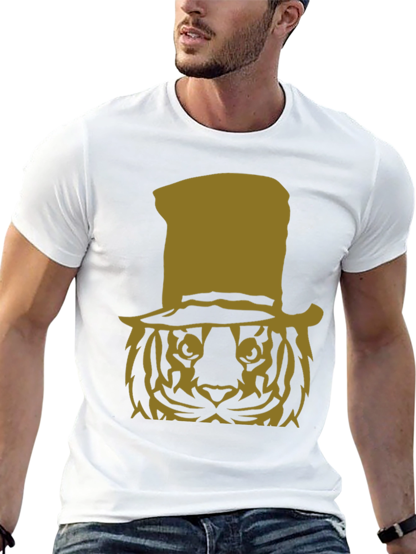 Tiger Top Hat Graphic T-Shirt